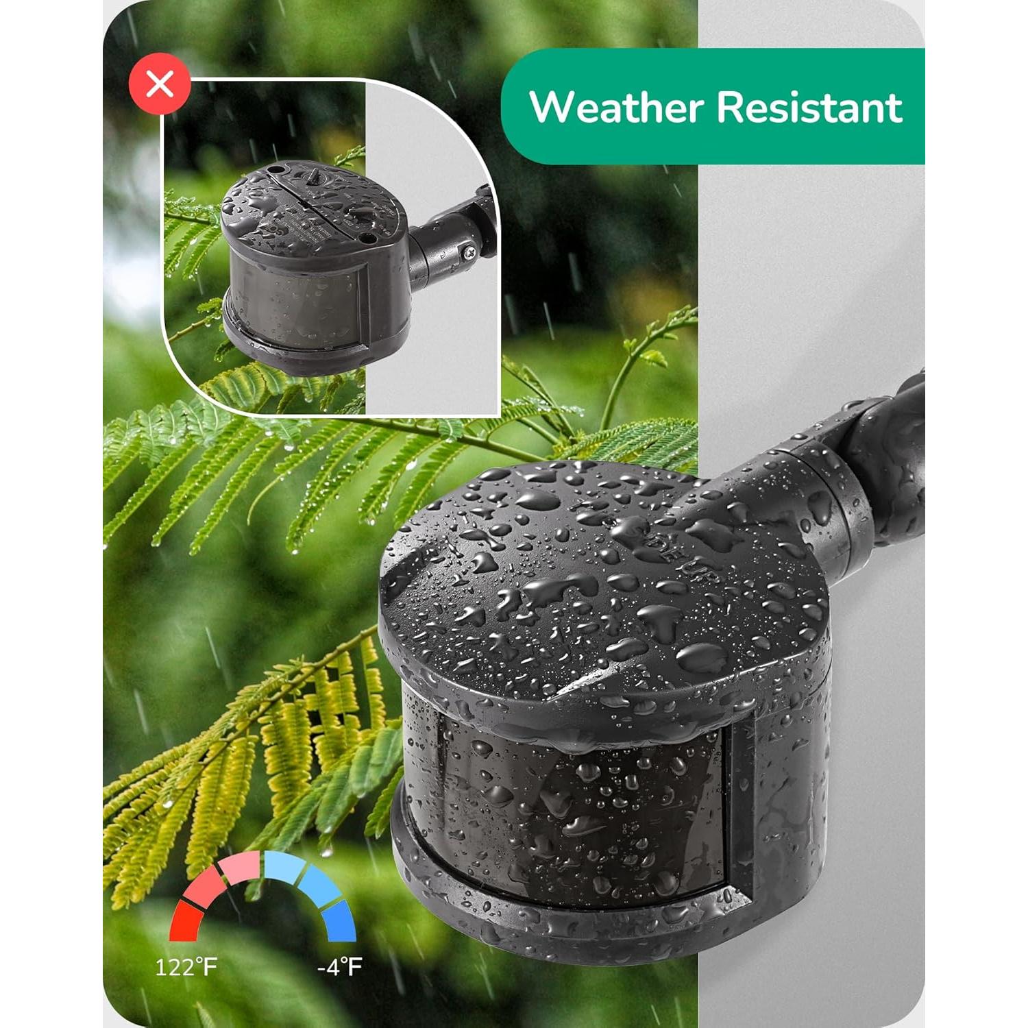 Detector de Movimiento EDISHINE HMSS03D 180° 18.3m Negro