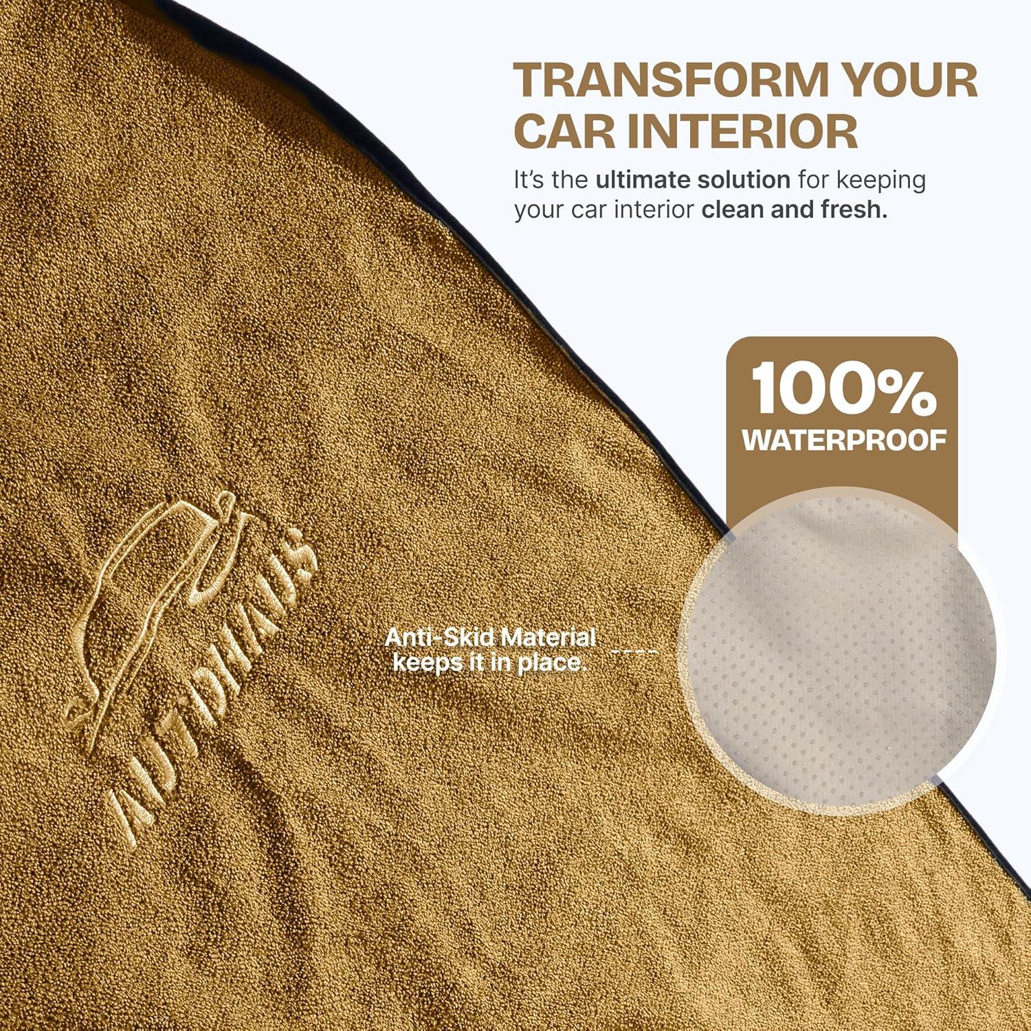 Funda de Asiento de Coche AutoHaus Beige Impermeable Universal