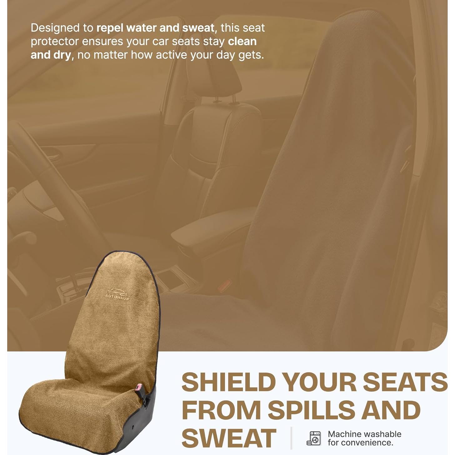 Funda de Asiento de Coche AutoHaus Beige Impermeable Universal