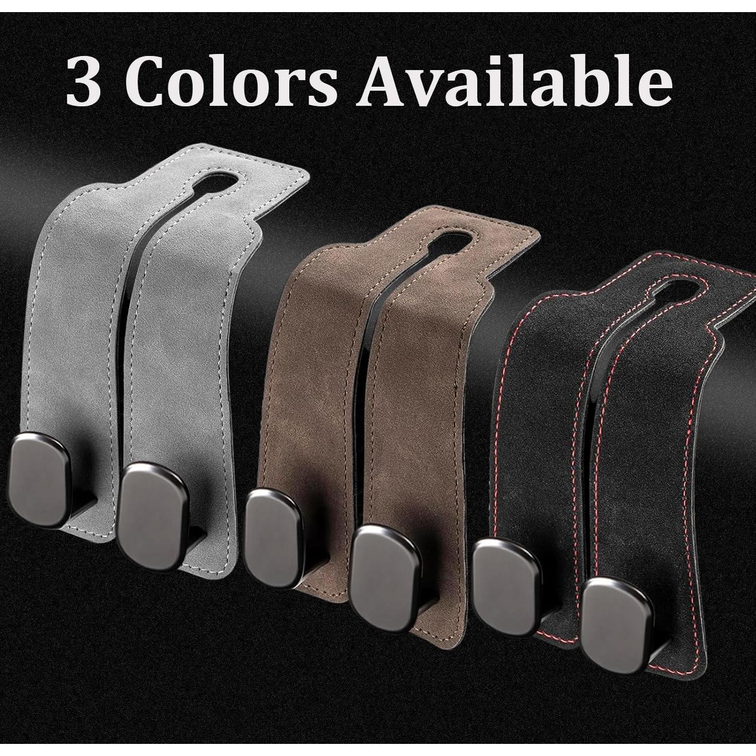 Ganchos de Reposacabezas DEIHAALEN para Coche - Doble, Negro