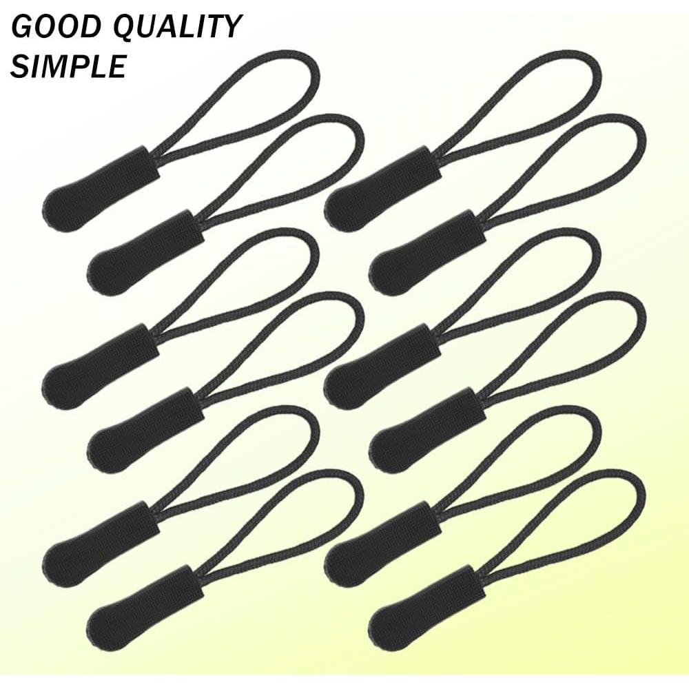 Tiradores de Cremallera Yosawa 50 Piezas Nylon Negro