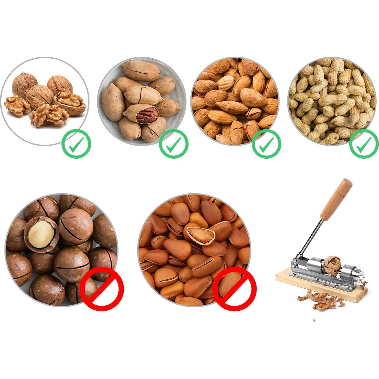 Cascanueces de Alta Resistencia Anwenk con Base de Madera