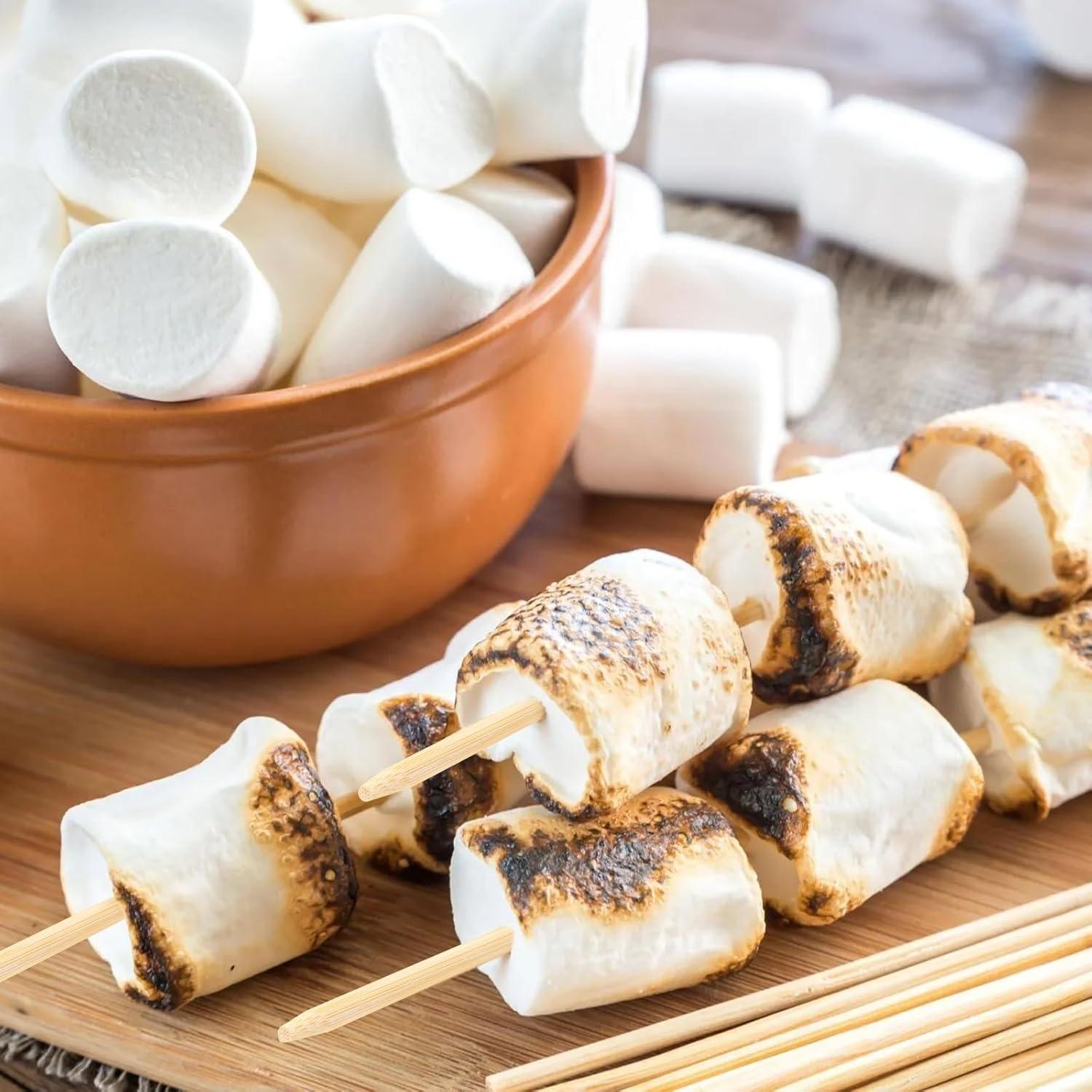 Palitos de S'mores de Bambú Natural 120 PCS 44.45 cm 5mm Grosor