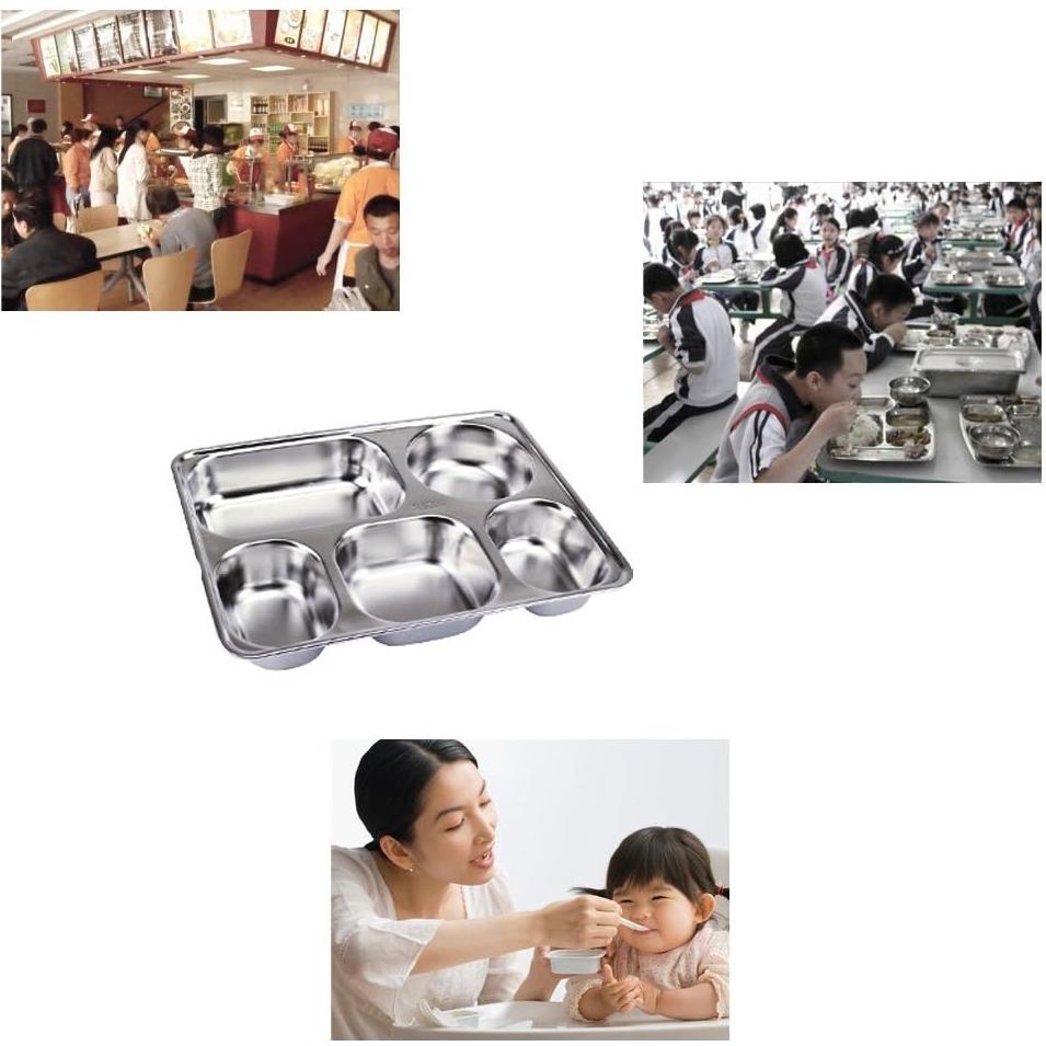 Caja de Almuerzo Bento AIYoo Acero Inoxidable 304 5 Compartimentos