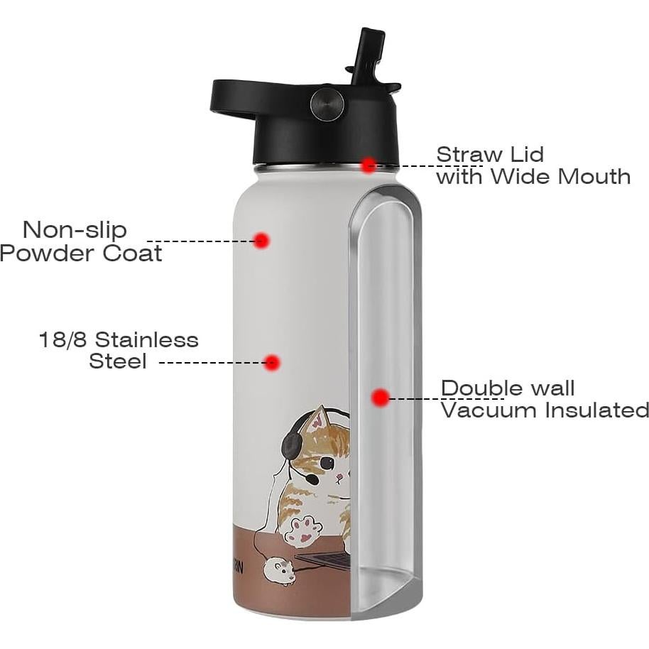 Botella de Agua Aislada Funkrin 32oz Acero Inoxidable