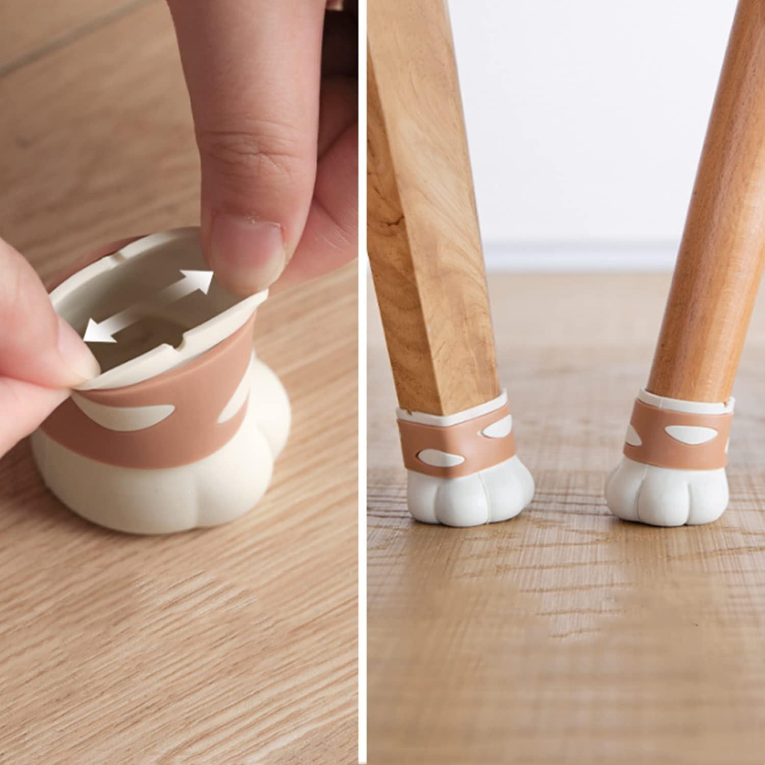 Protectores de patas de silla de silicona HFHungkeong 4PCS