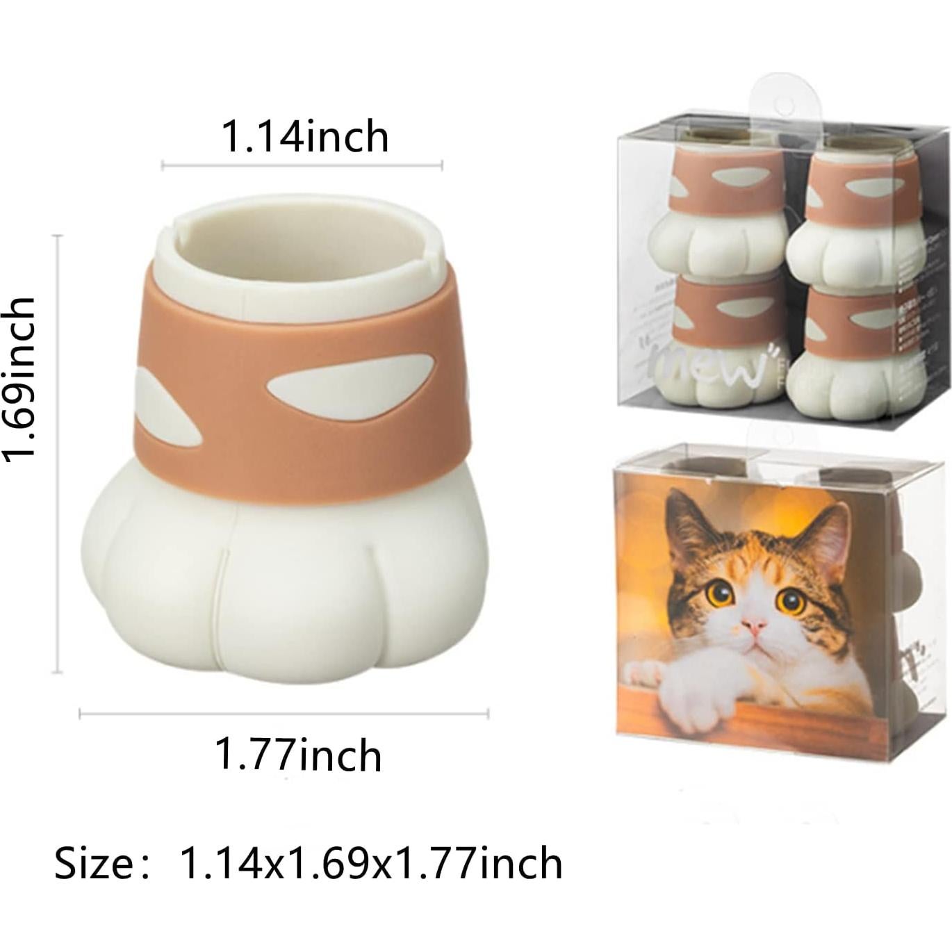 Protectores de patas de silla de silicona HFHungkeong 4PCS