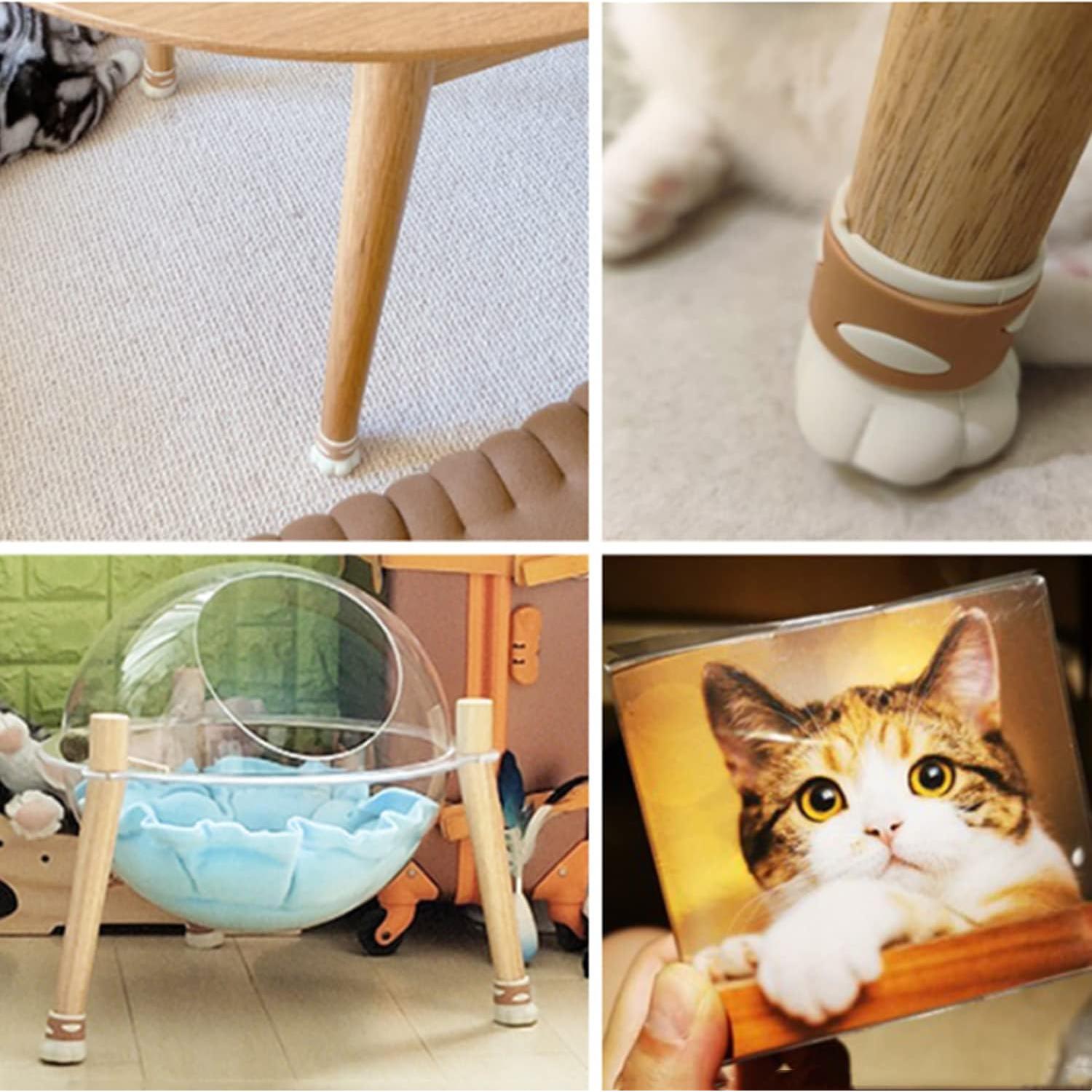 Protectores de patas de silla de silicona HFHungkeong 4PCS