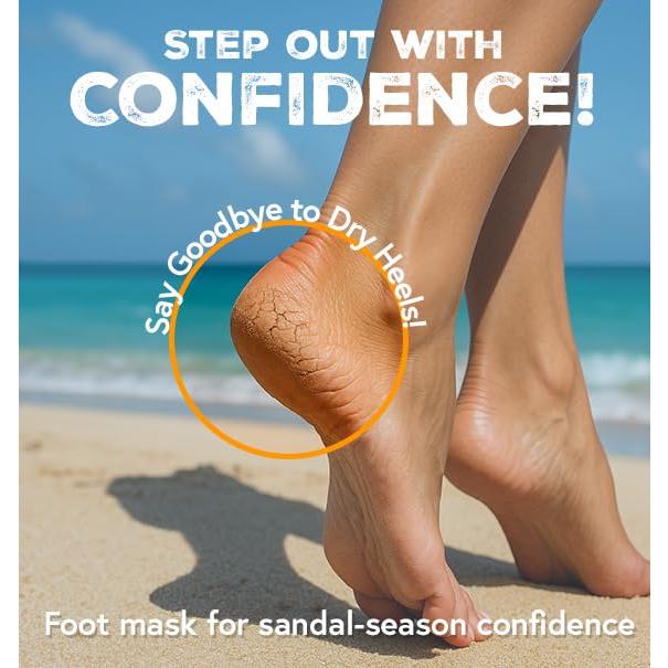 Máscara Hidratante para Pies Derma Beauty 12 Pares Aguacate