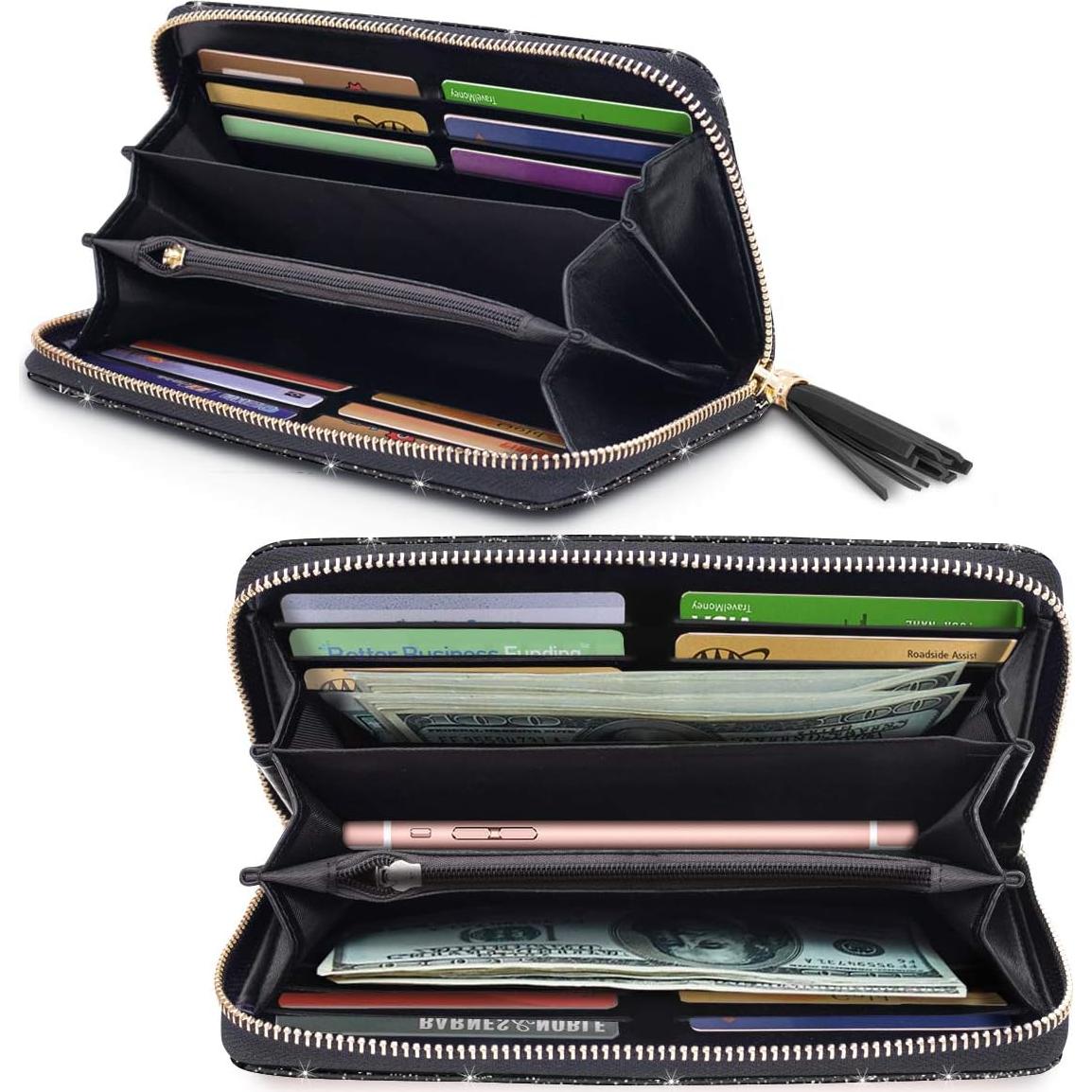 Cartera de Cuero PU para Mujeres con Borlas y Correa - Rosa Dorado