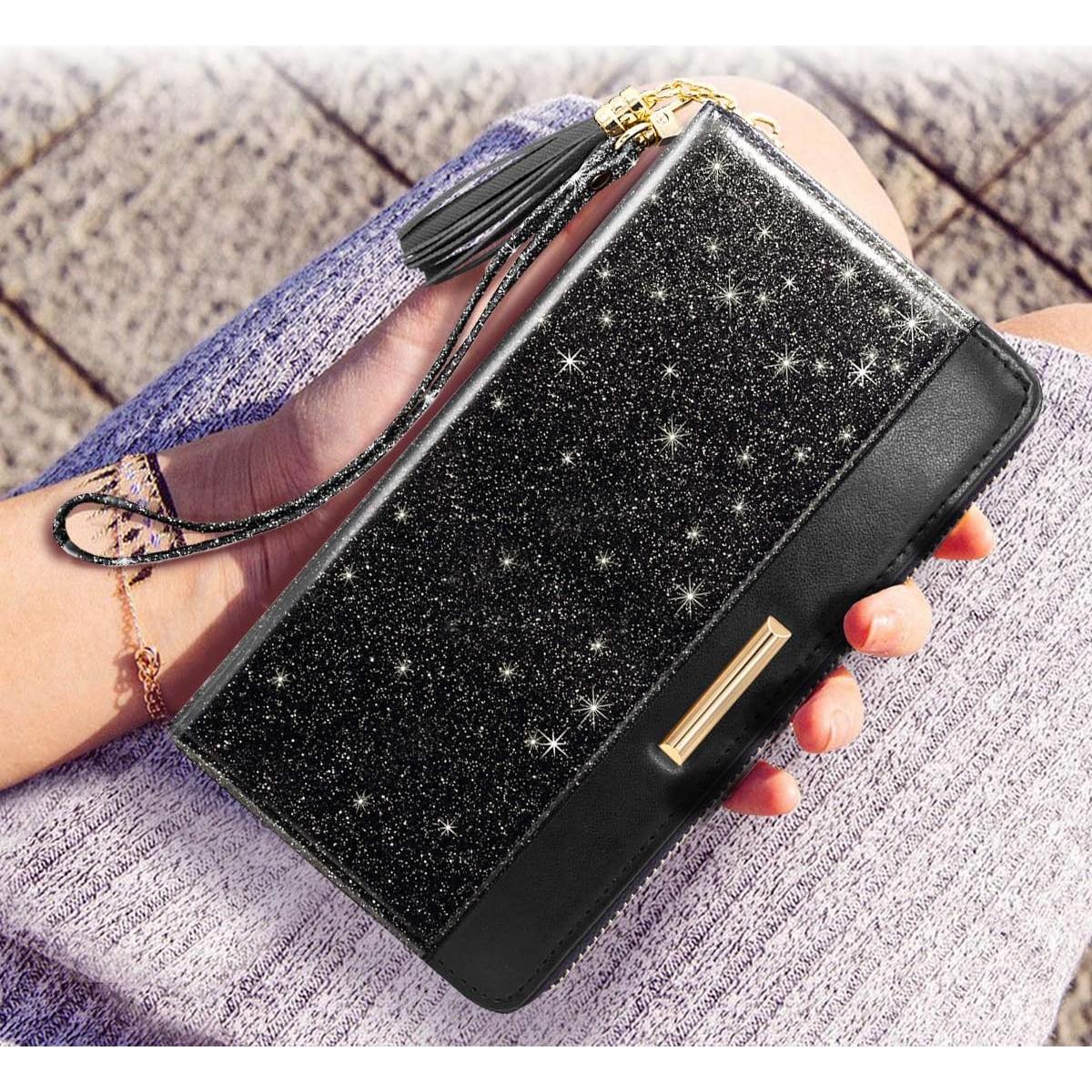 Cartera de Cuero PU para Mujeres con Borlas y Correa - Rosa Dorado