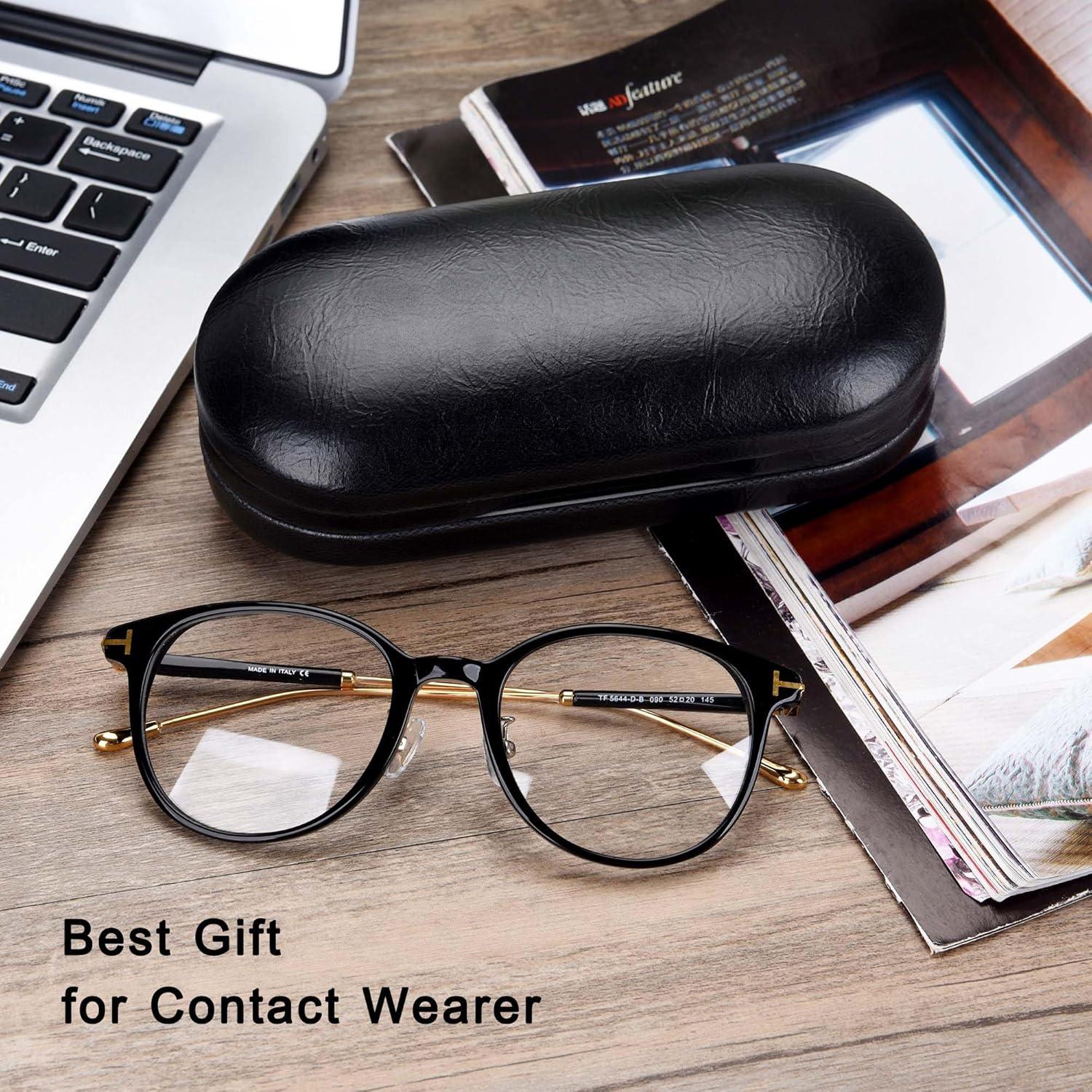 Estuche 2 en 1 Muf para Lentes de Contacto y Gafas Negro