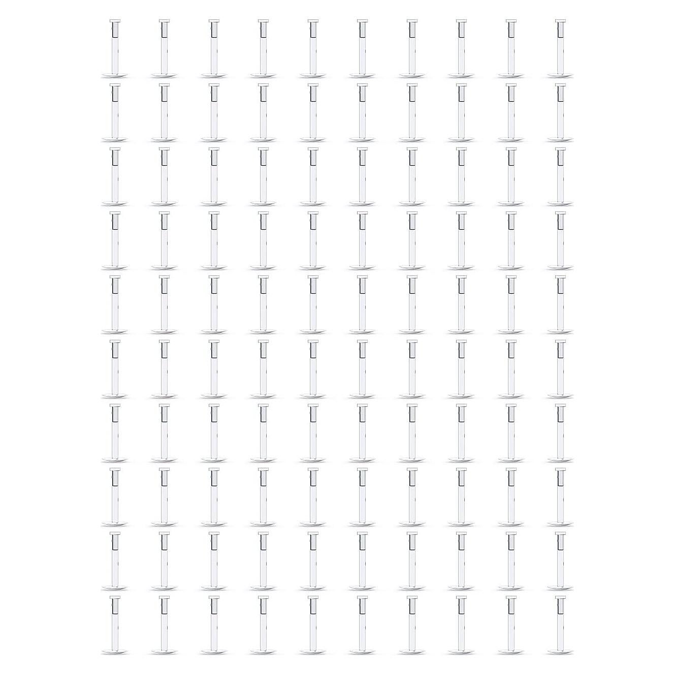 100 Retenedores de Piercing 16G Bioflex Acrílico Transparente