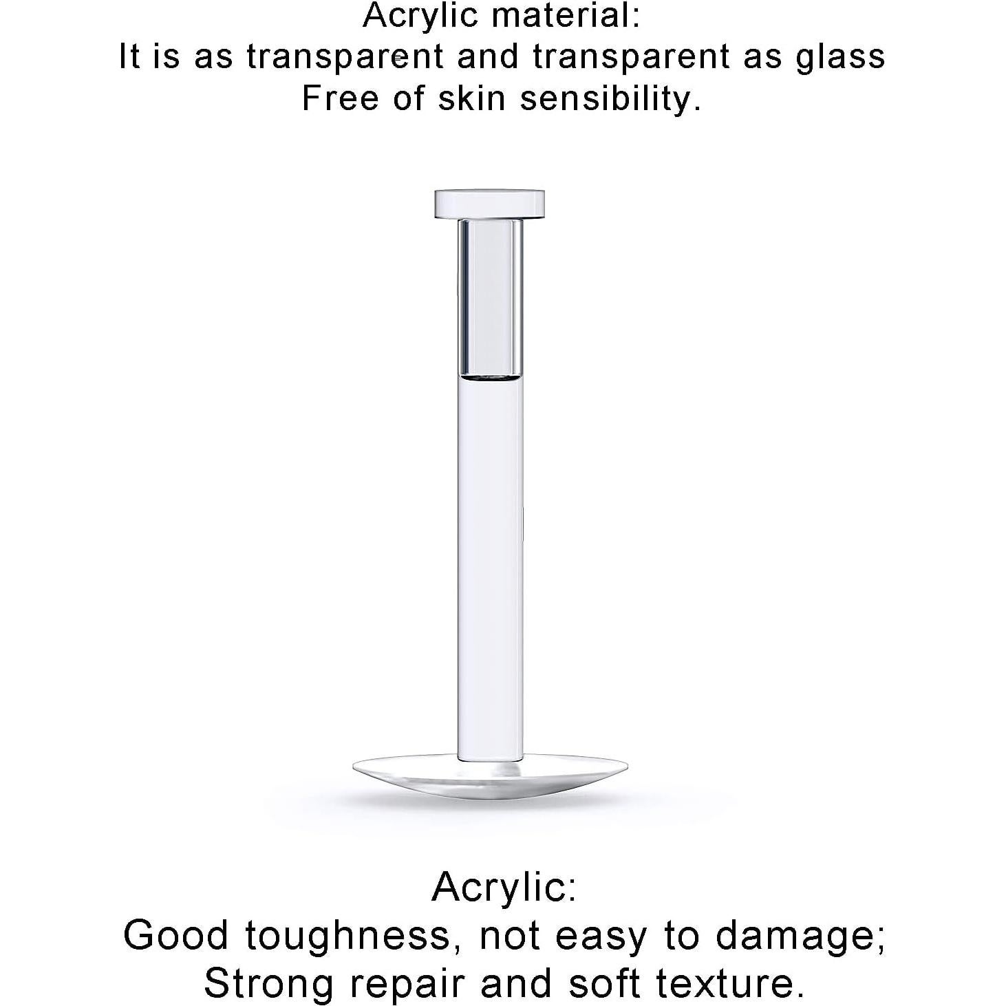 100 Retenedores de Piercing 16G Bioflex Acrílico Transparente