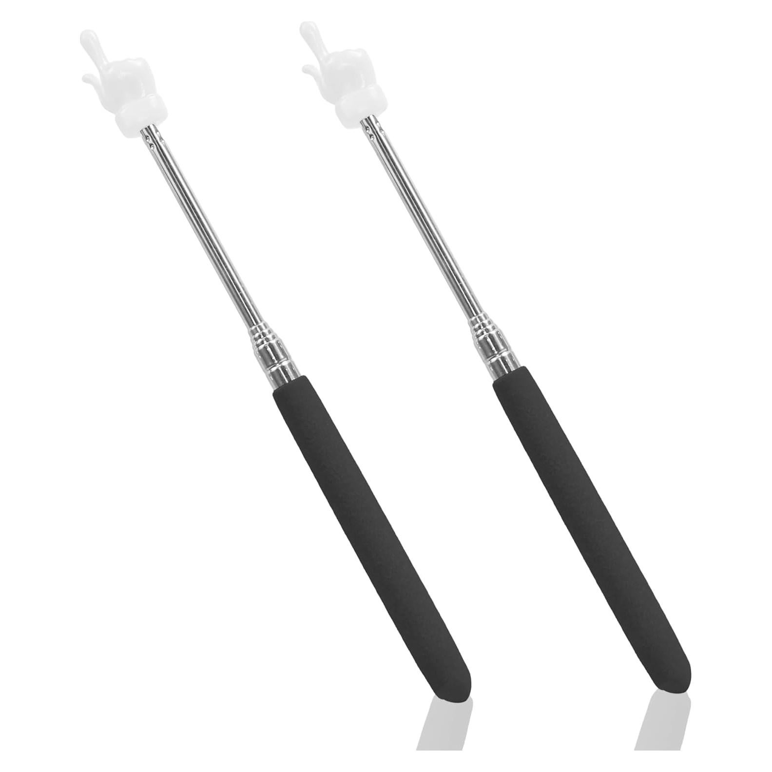 2 Pcs Palo Apuntador Telescópico LYMXsd para Maestros Negro