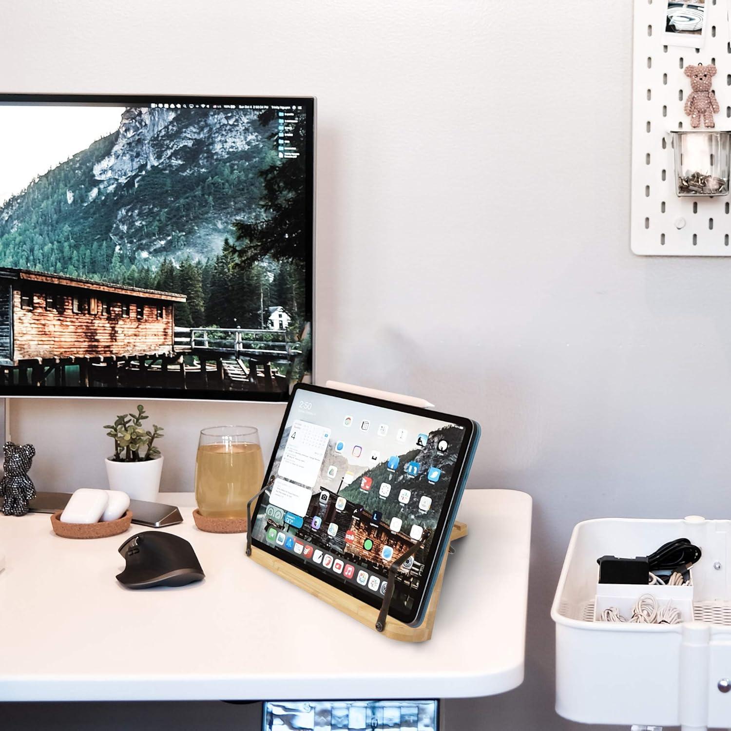 Soporte de Libro Universal BambooMN - Plegable y Ajustable