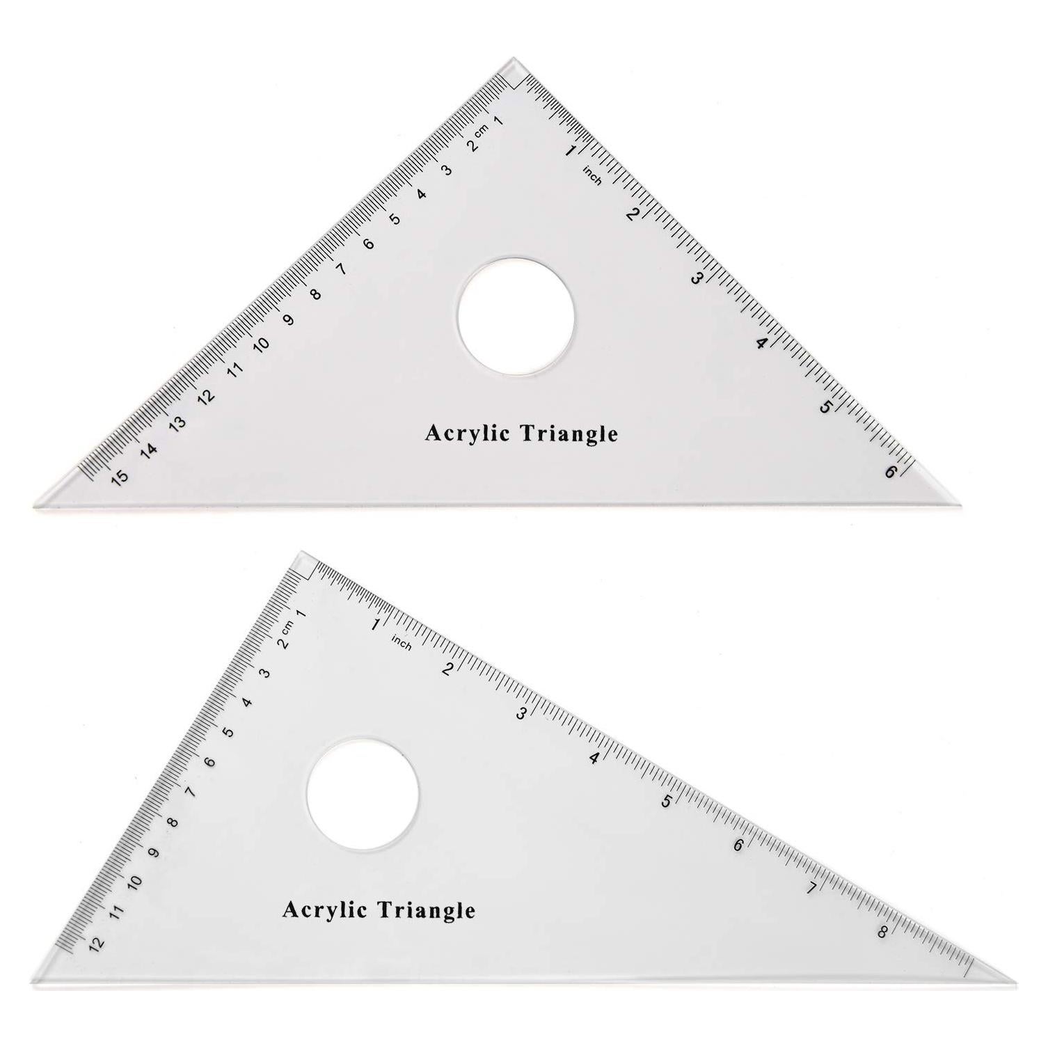 Juego de Reglas Triangulares Coopay 15.24 y 22.86 cm
