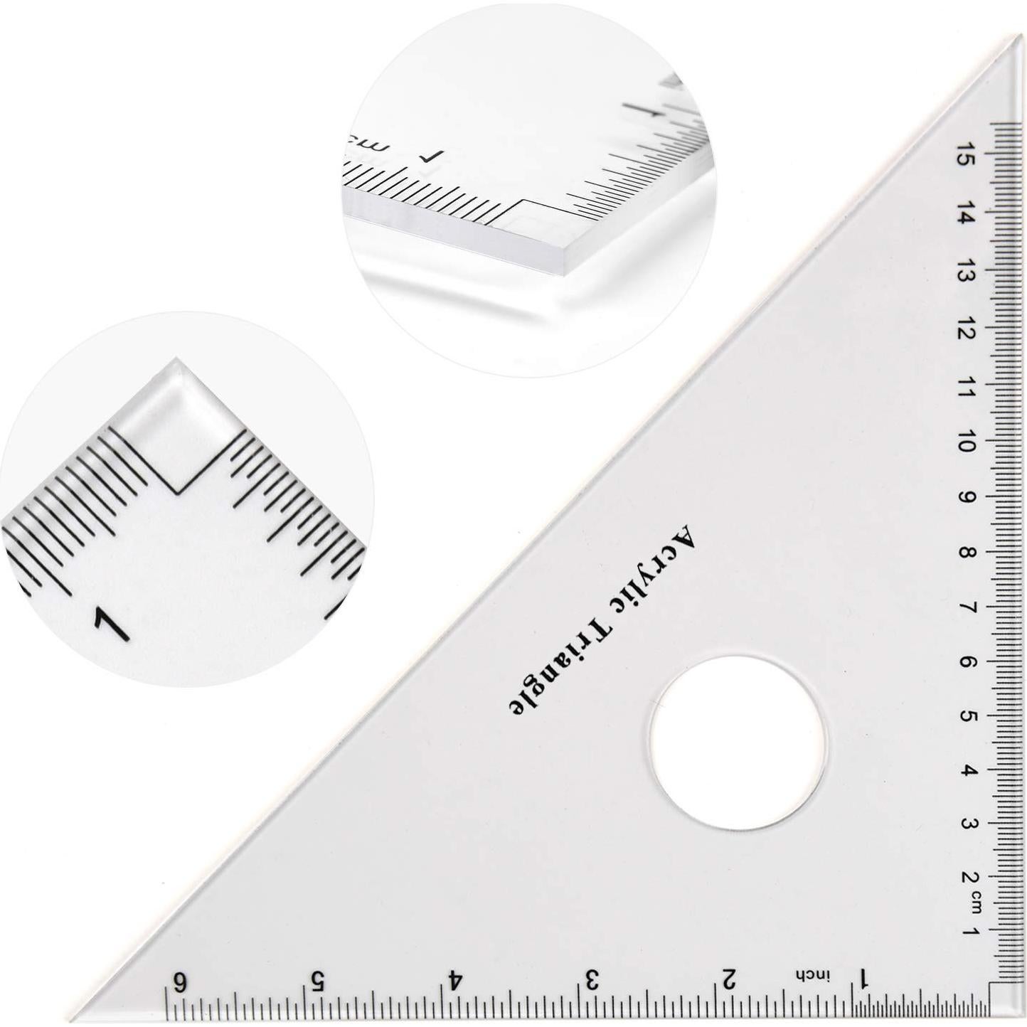 Juego de Reglas Triangulares Coopay 15.24 y 22.86 cm