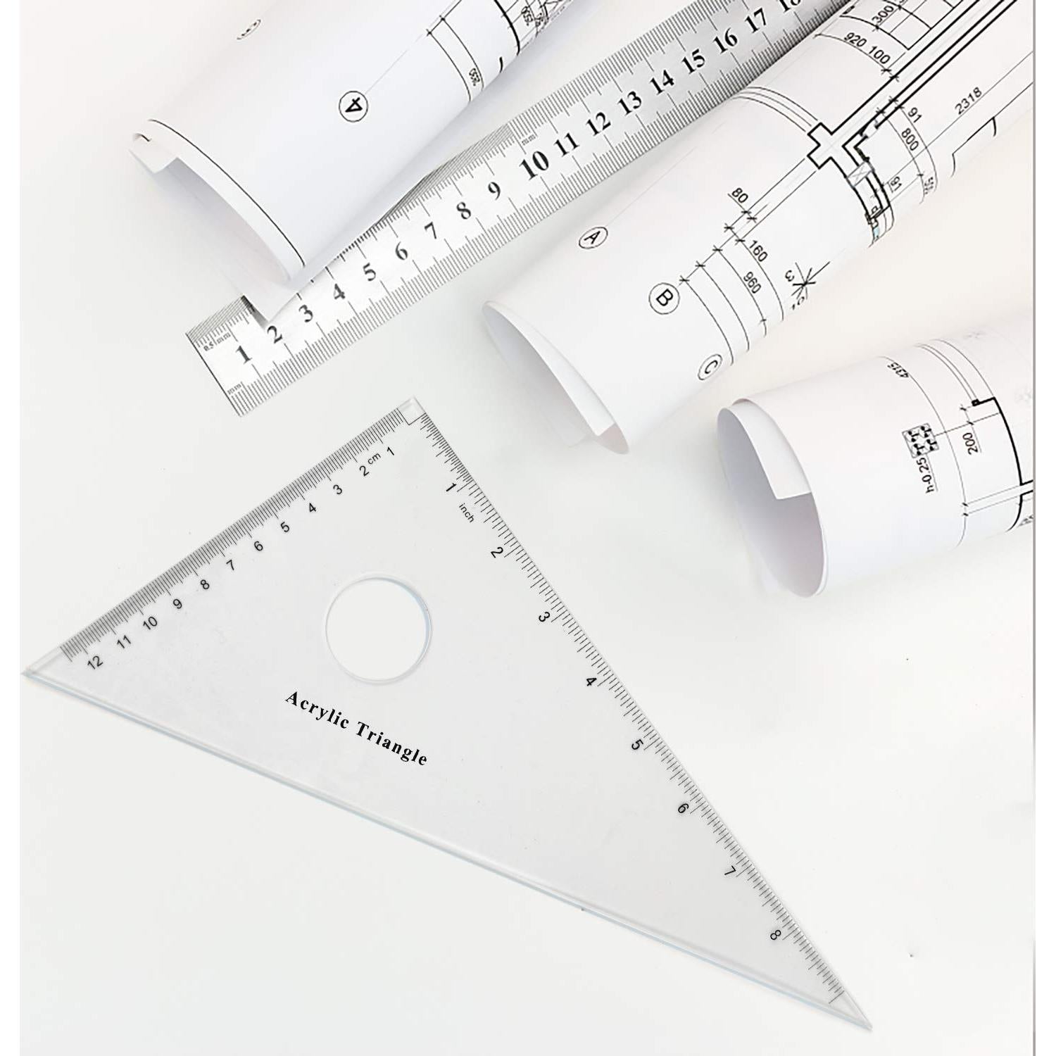Juego de Reglas Triangulares Coopay 15.24 y 22.86 cm