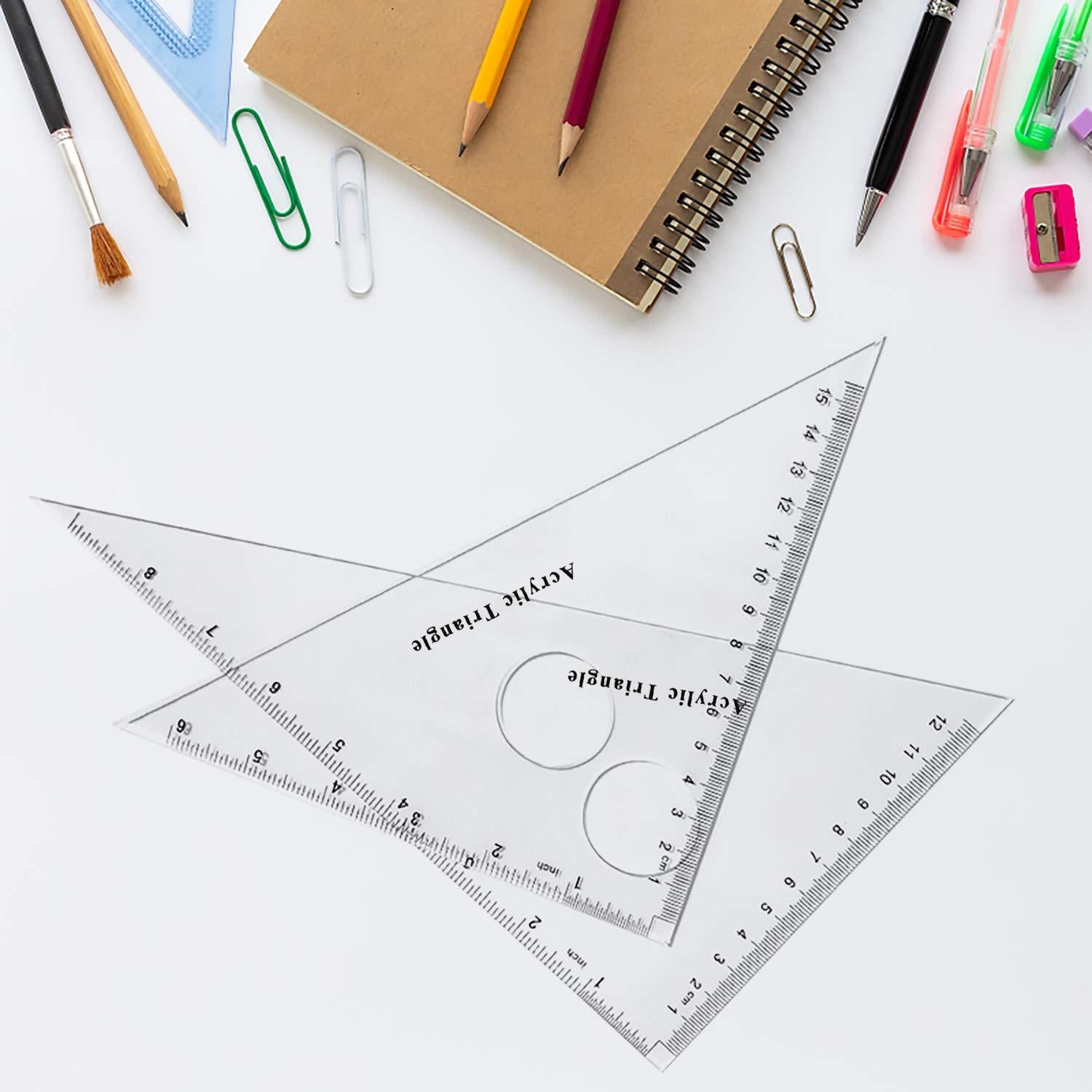 Juego de Reglas Triangulares Coopay 15.24 y 22.86 cm