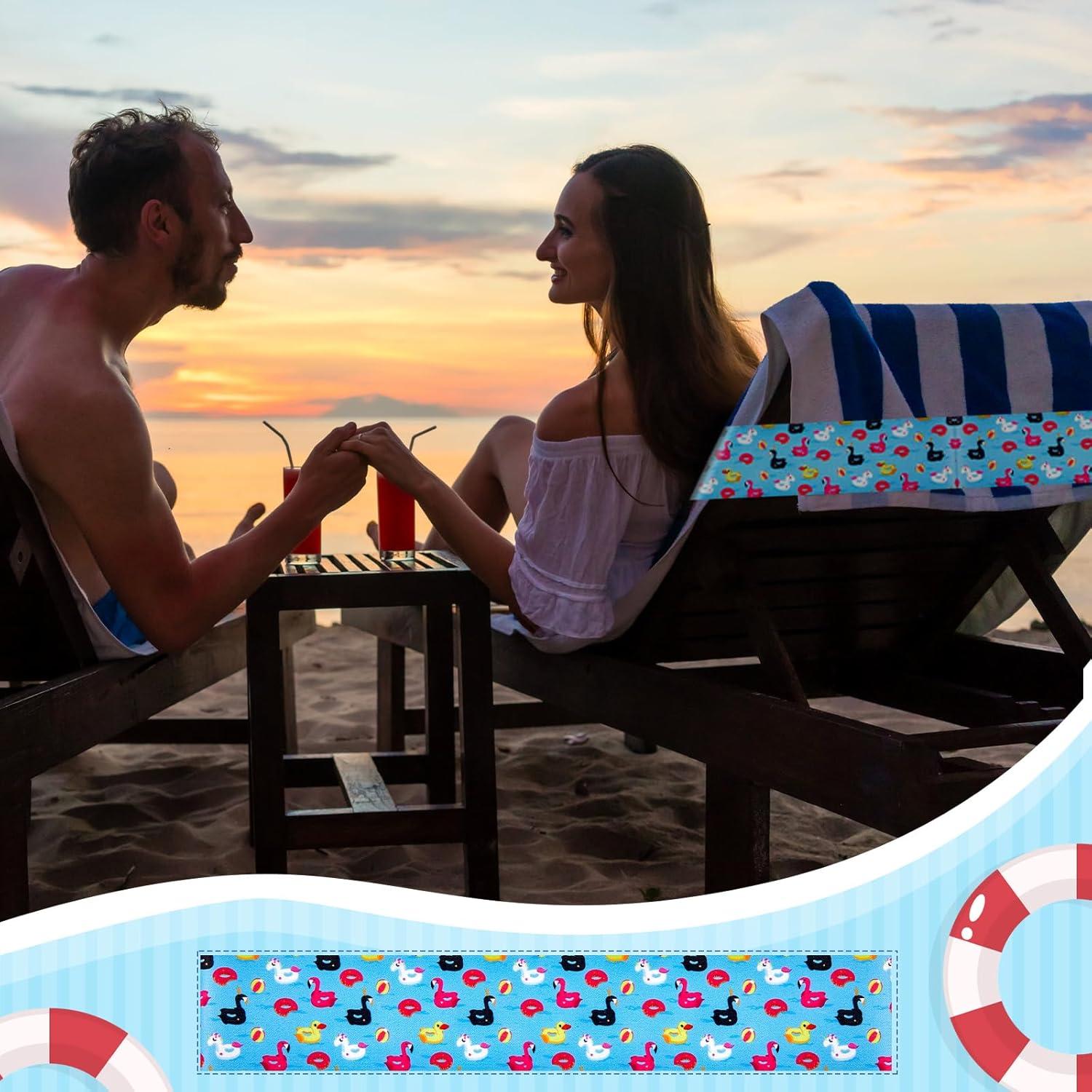 Boao 4 Clips de Toalla para Sillas de Playa - Pelota y Pato