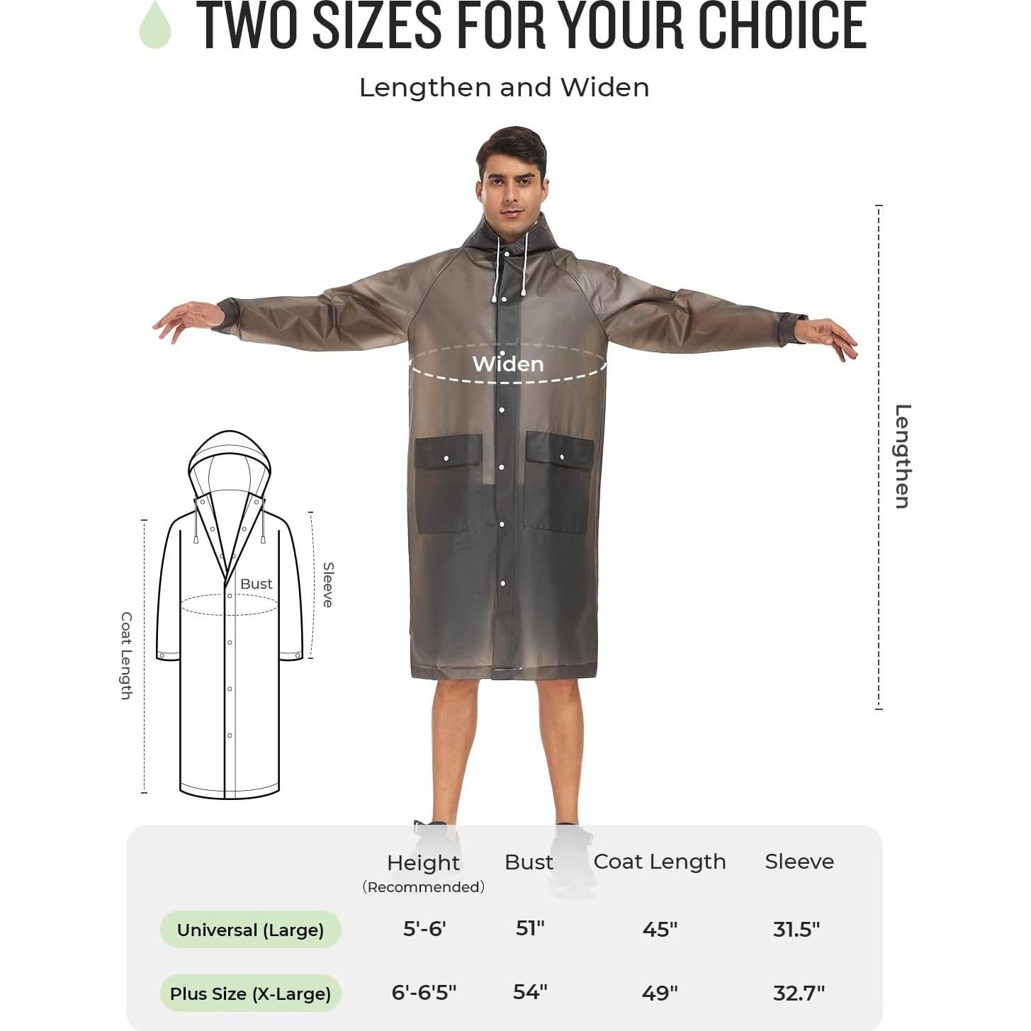 Poncho de Lluvia Reutilizable MOCOTONO EVA Engrosado Adulto