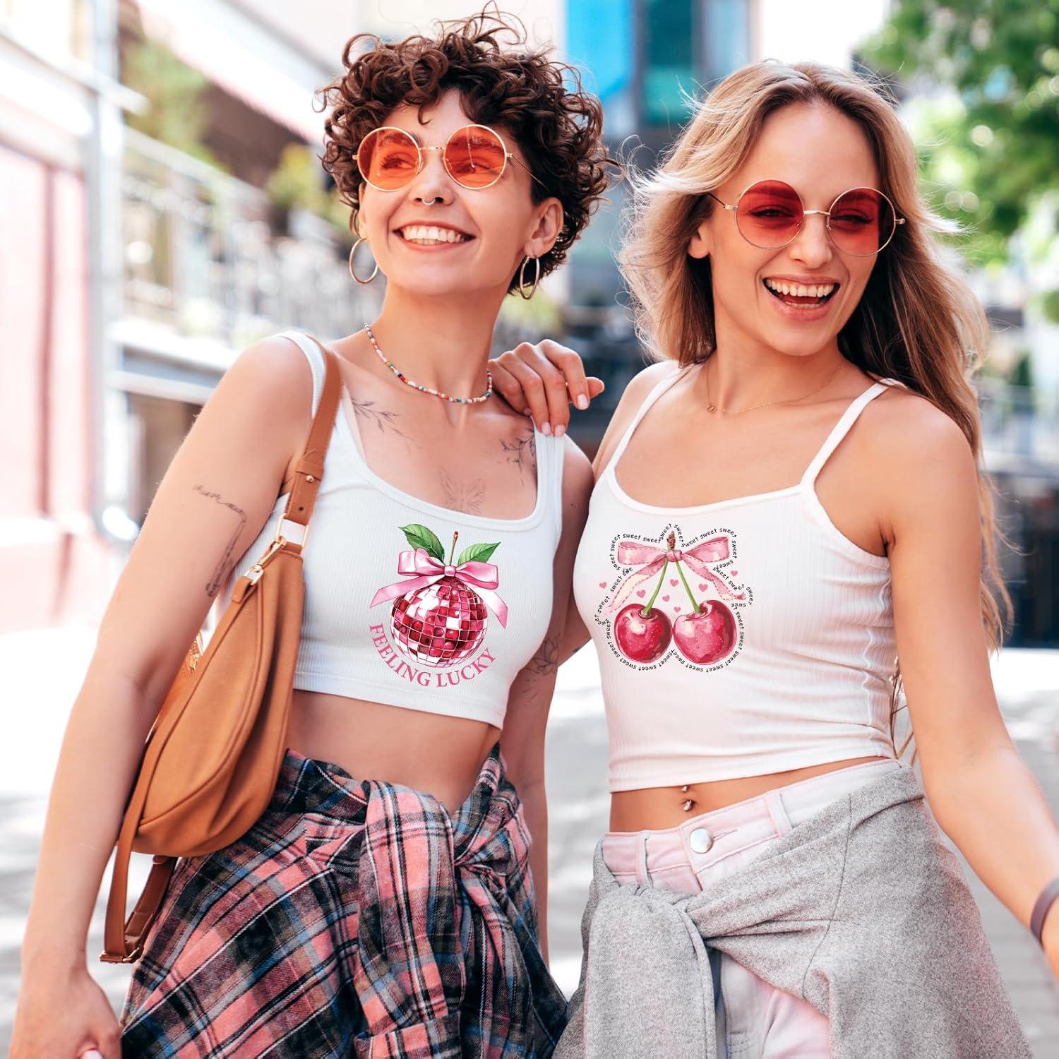 Transferencias de Hierro Falueqg 12Pcs Cereza para Camisetas