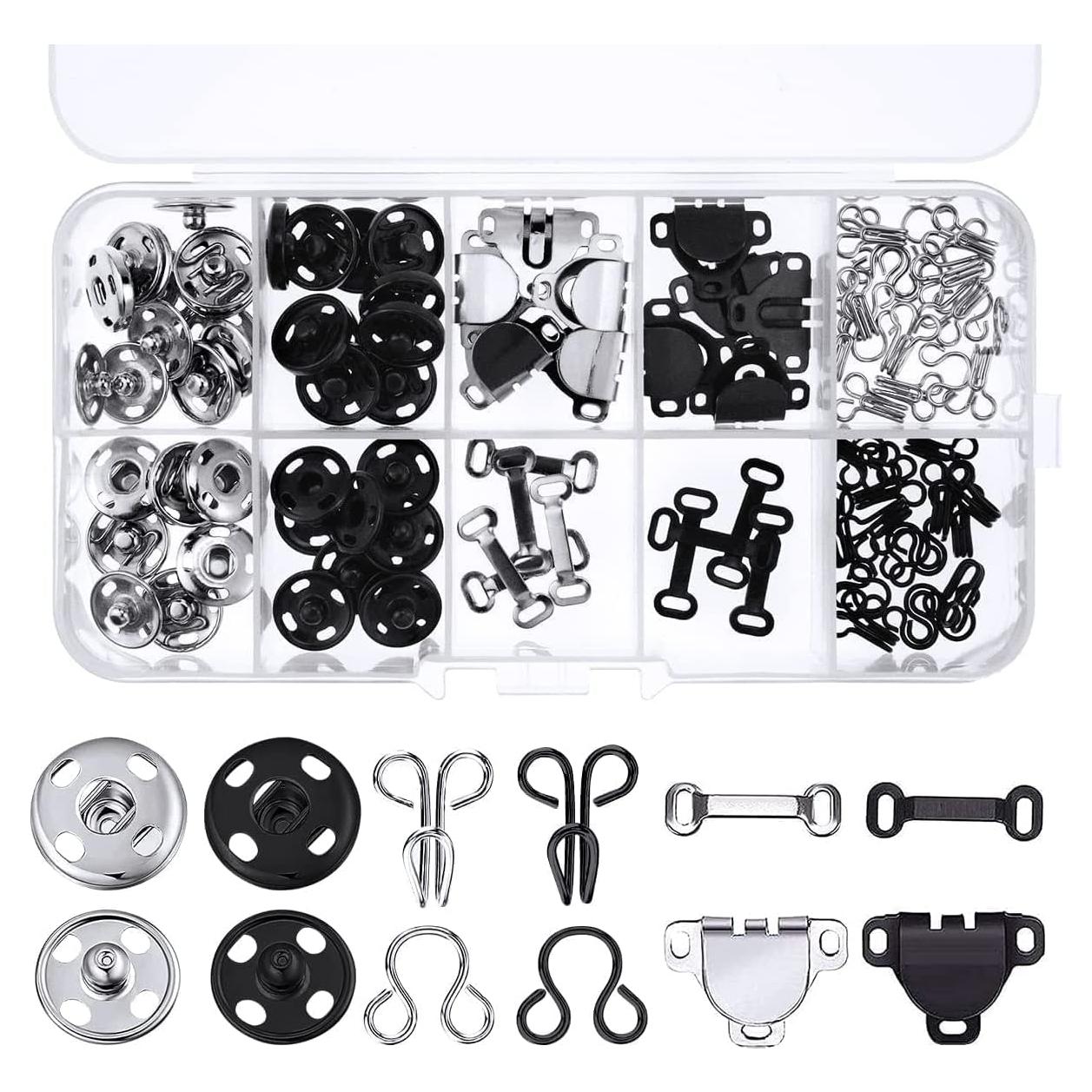 Broches para Ropa BeautyChen - 50 Pares, 3 Estilos, 2 Colores