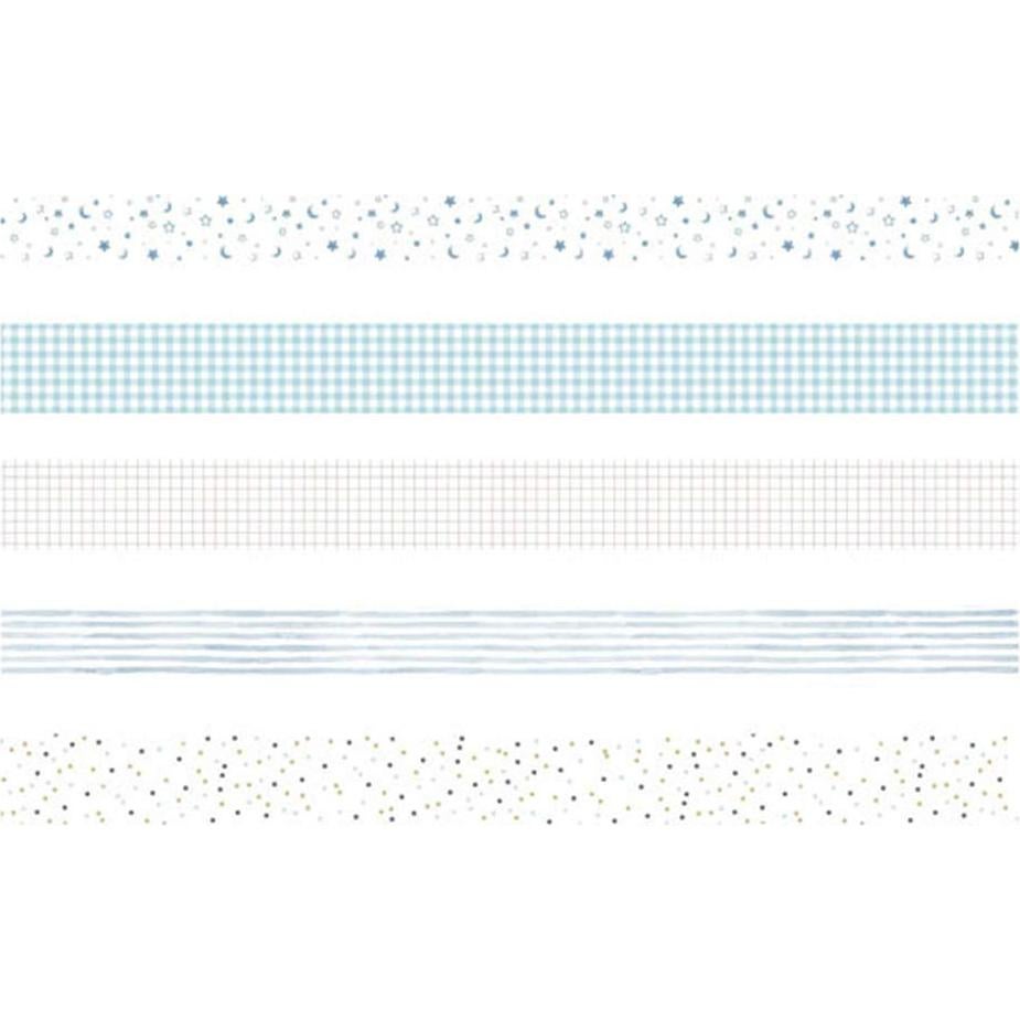 Set de 5 Rollos de Cinta Washi YUBBAEX 10mm Rocío Cian