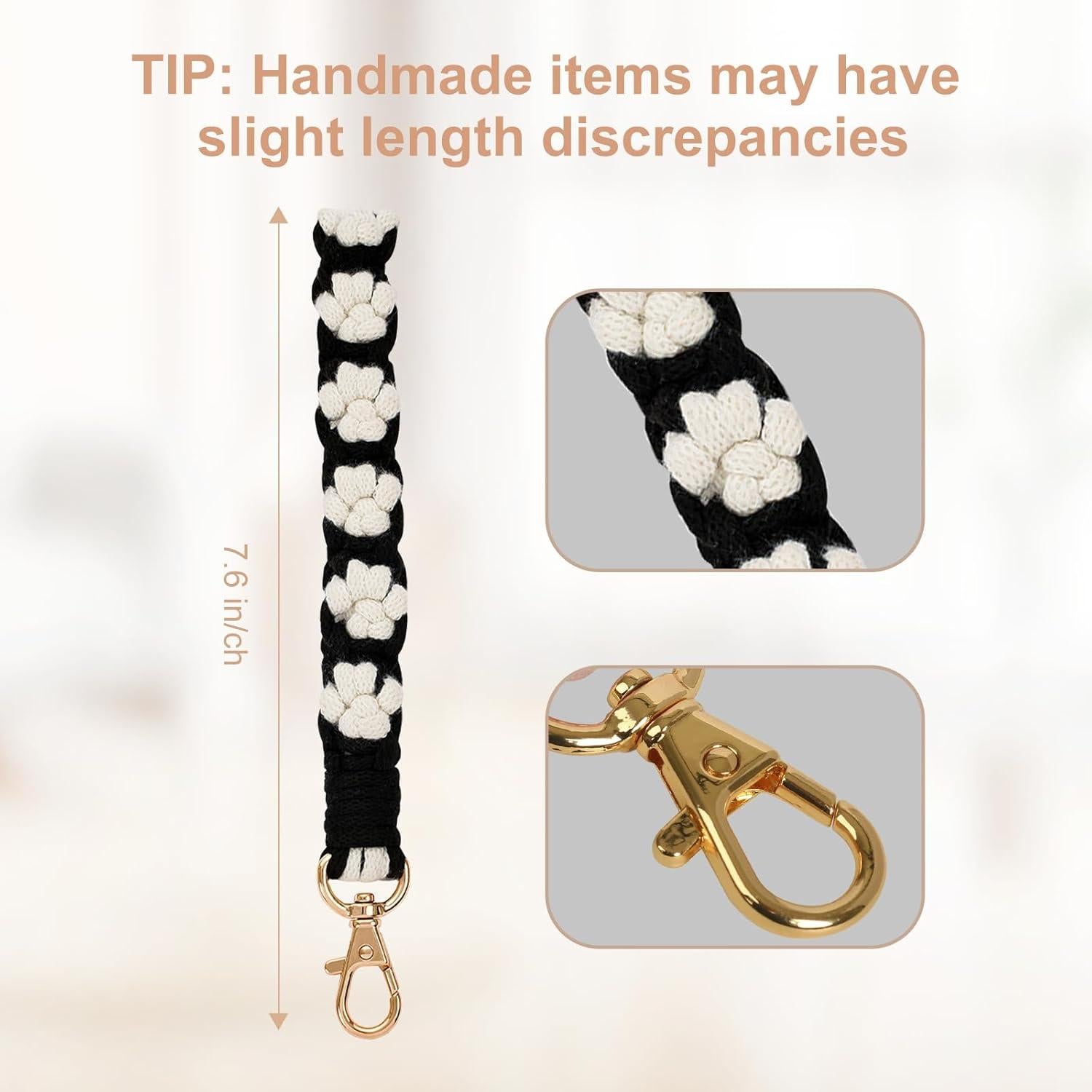 Llavero de Macramé con Muñequera para Mujeres y Niñas - Accesorio Bohemio