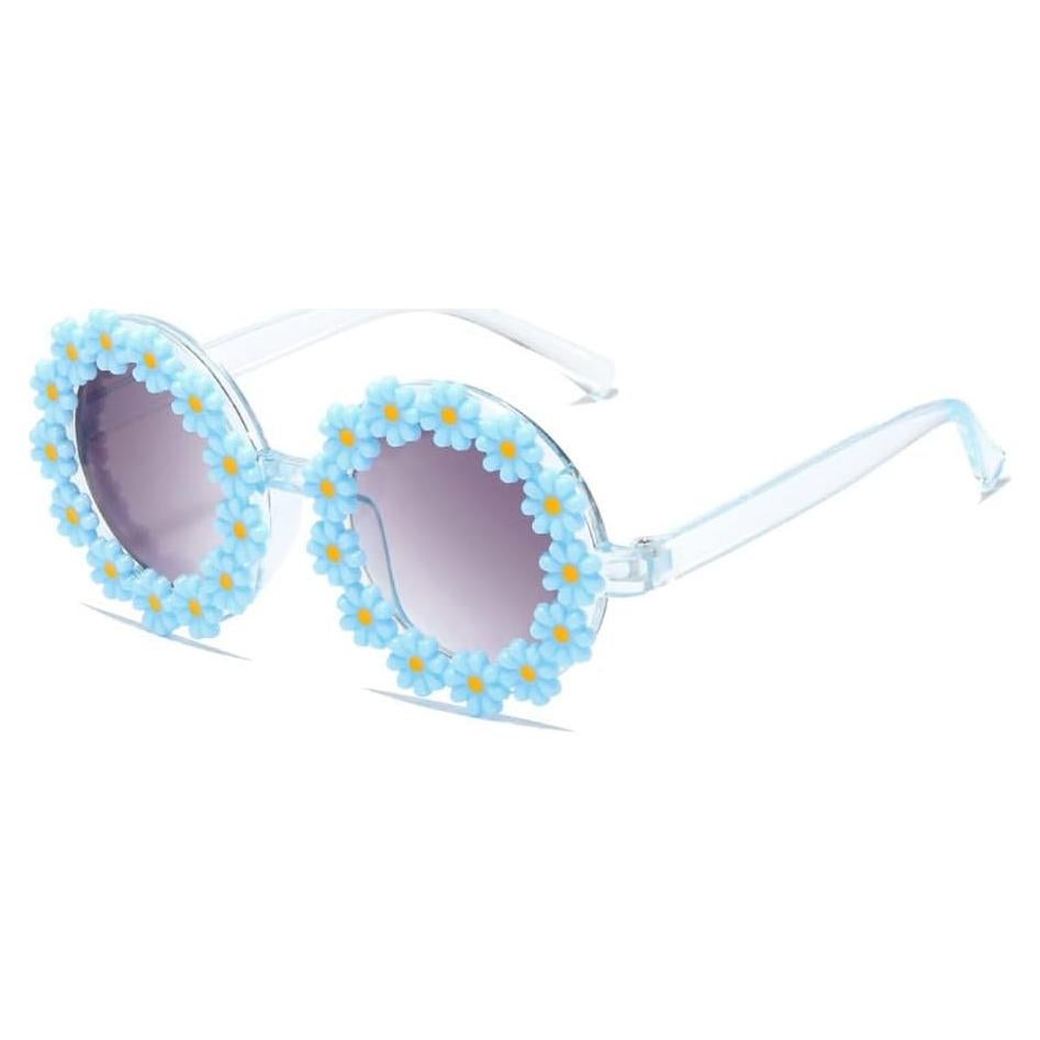 Gafas de sol redondas OZPYKAE para niñas UV 400 - Flor