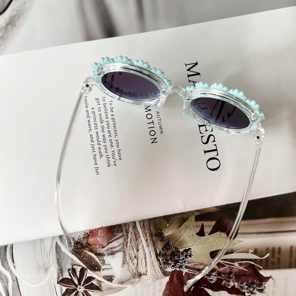 Gafas de sol redondas OZPYKAE para niñas UV 400 - Flor