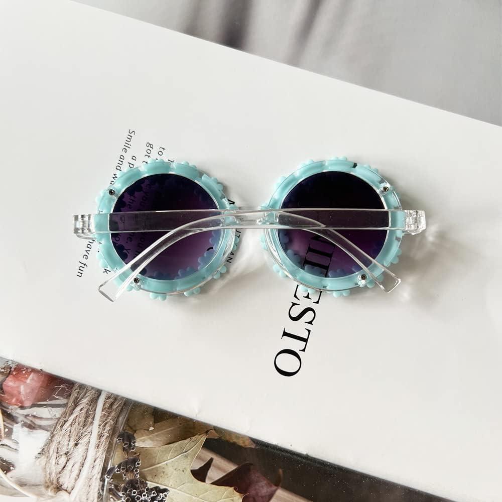 Gafas de sol redondas OZPYKAE para niñas UV 400 - Flor