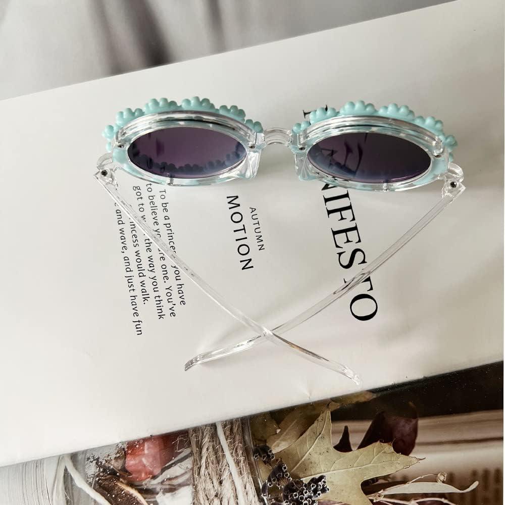 Gafas de sol redondas OZPYKAE para niñas UV 400 - Flor