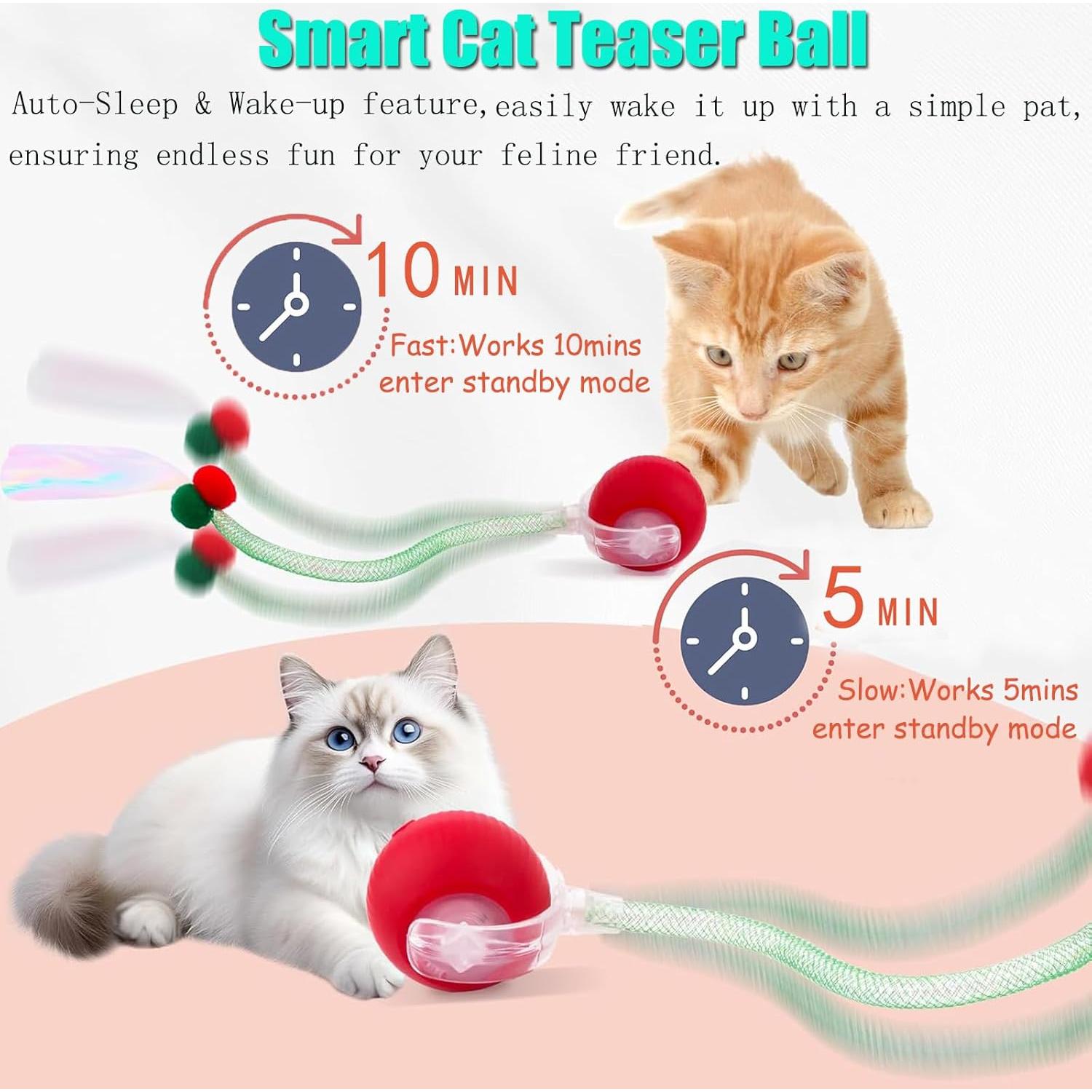 Bola Interactiva para Gatos Speed 2.0 Tchernt Rosa Recargable