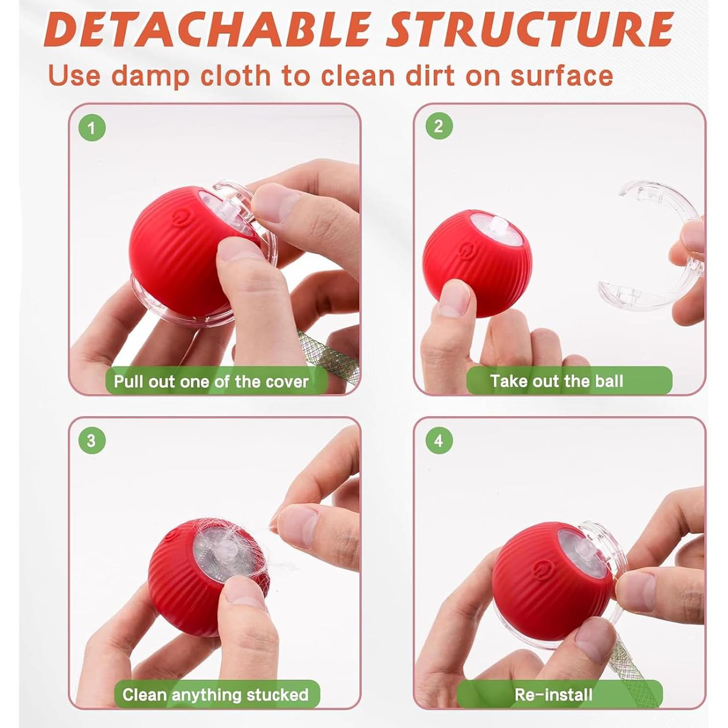 Bola Interactiva para Gatos Speed 2.0 Tchernt Rosa Recargable