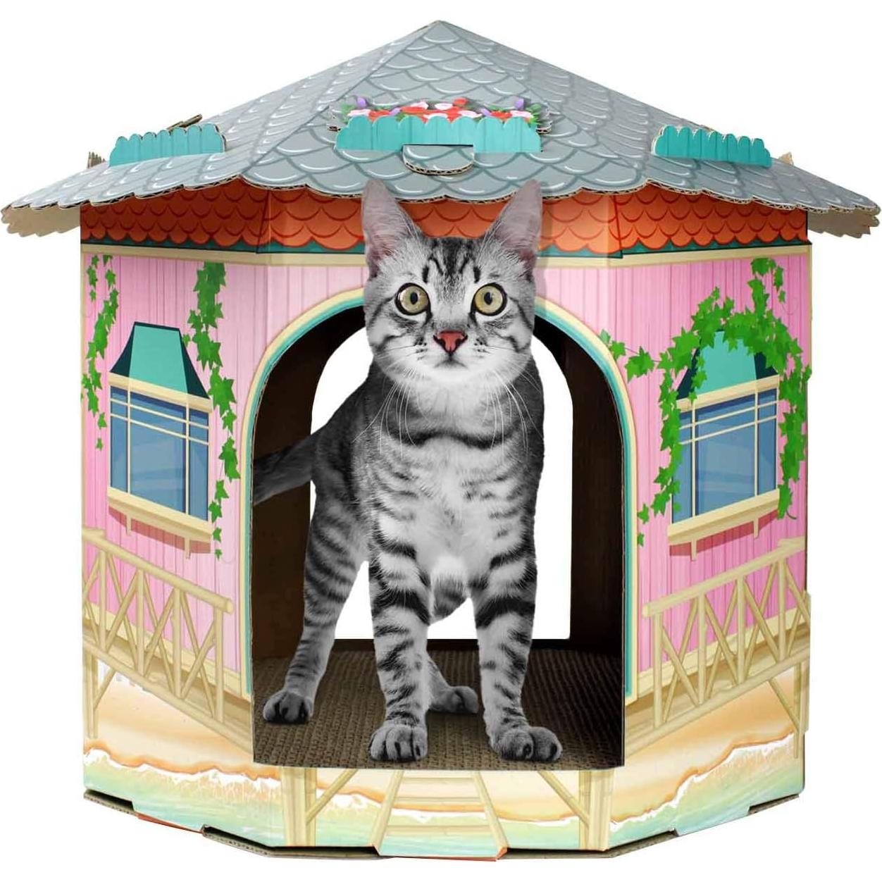 Casa para Gatos de Cartón 2 en 1 American Cat Club