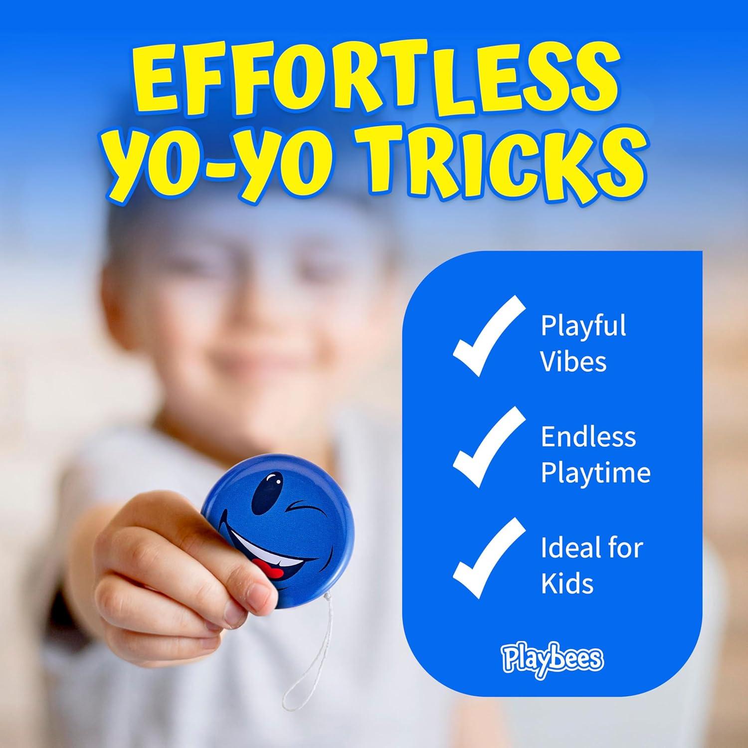 Set de 12 Yo-Yos de Metal Caras Sonrientes 5 cm para Niños