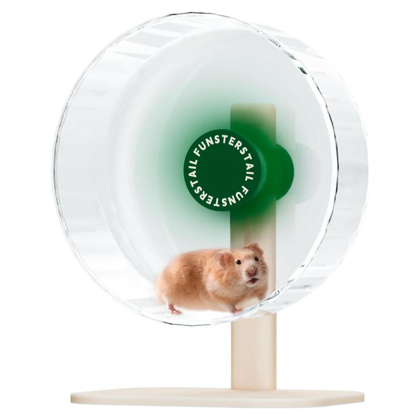 Rueda de Hámster Silenciosa FunstersTail 22.1 cm Verde Aguacate