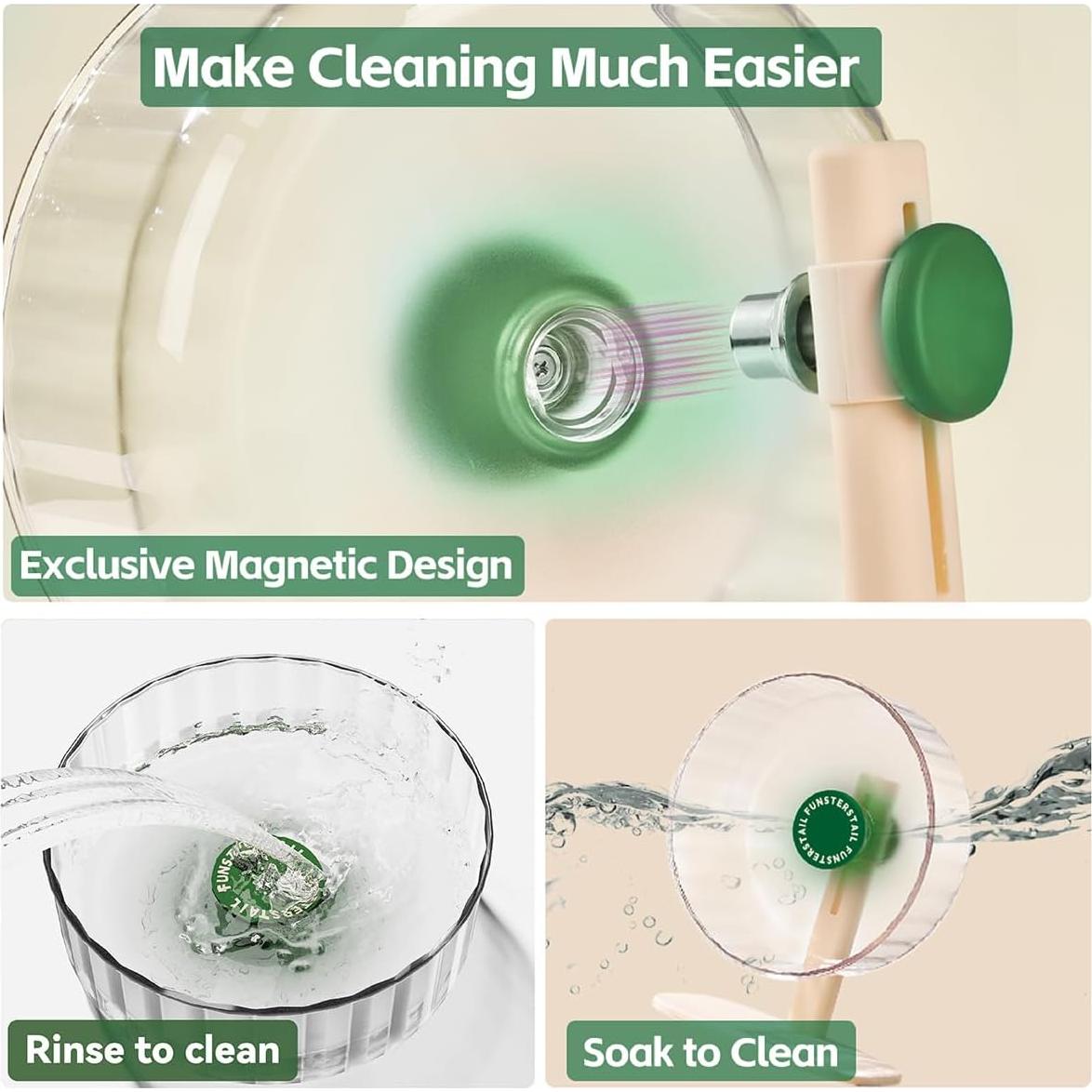 Rueda de Hámster Silenciosa FunstersTail 22.1 cm Verde Aguacate