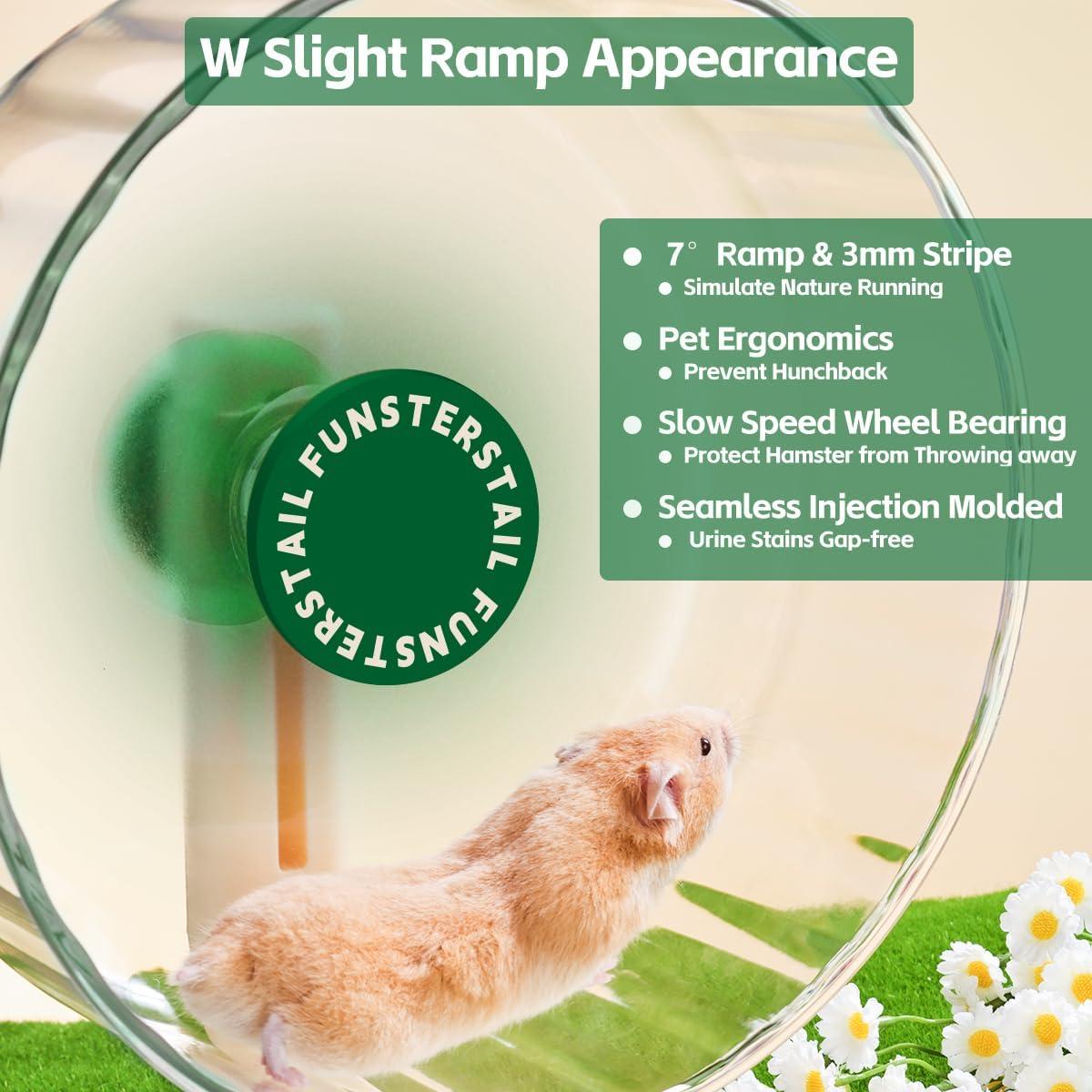 Rueda de Hámster Silenciosa FunstersTail 22.1 cm Verde Aguacate