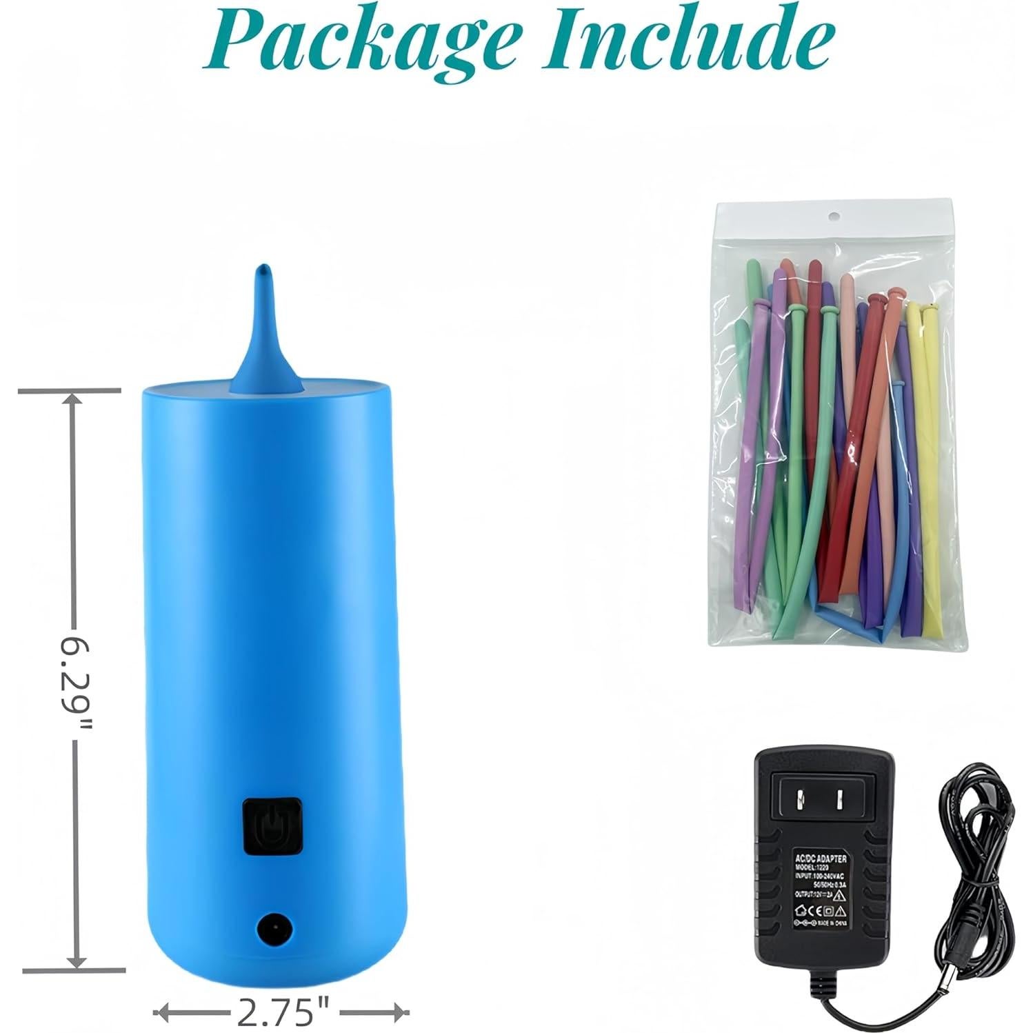 Bomba de Aire Eléctrica AJU JIAJIA HF-628 para Globos Largos