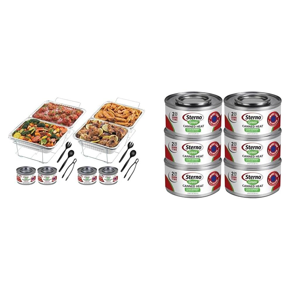 Juego de Buffet Desechable Sterno 18 Piezas con Calor Ecológico