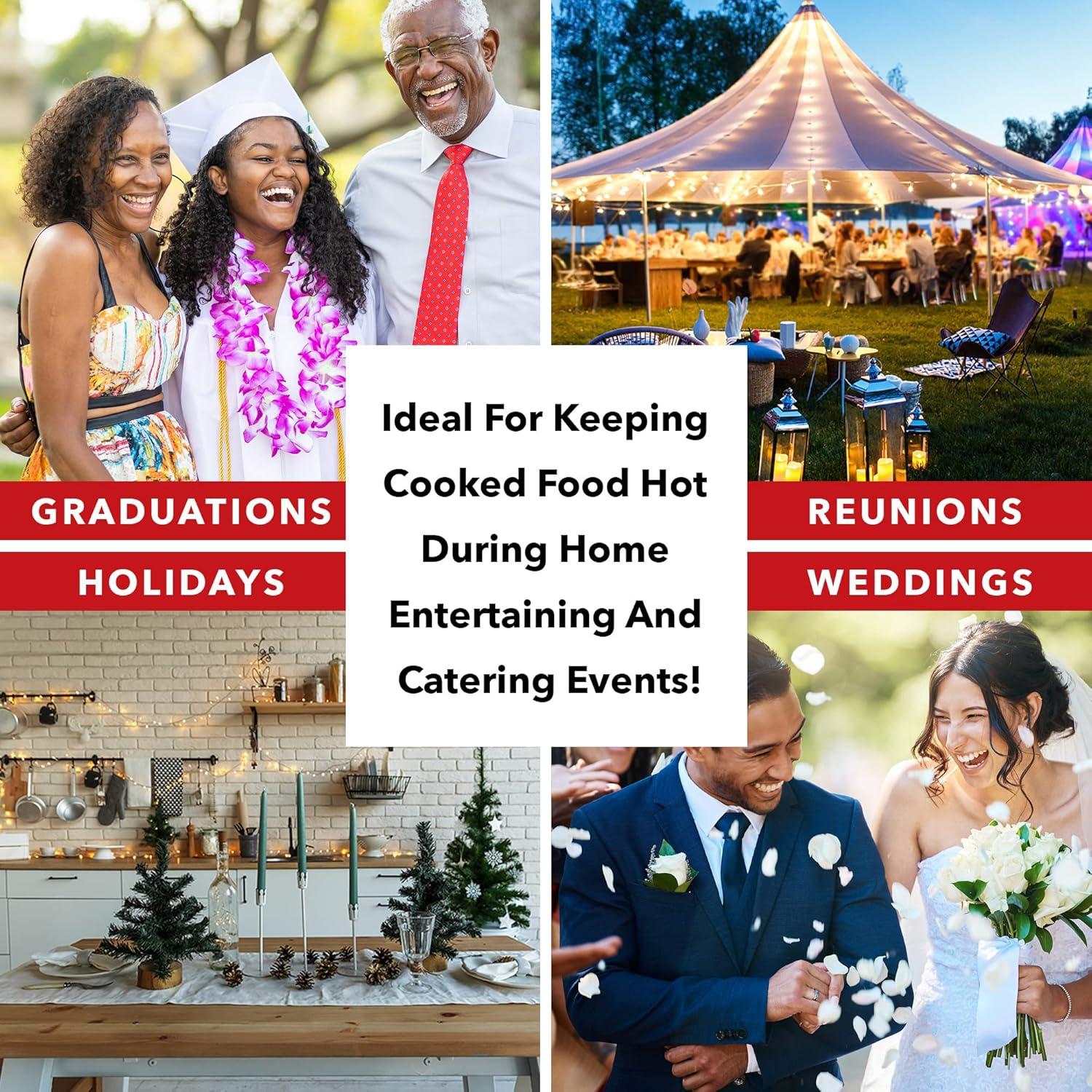 Juego de Buffet Desechable Sterno 18 Piezas con Calor Ecológico