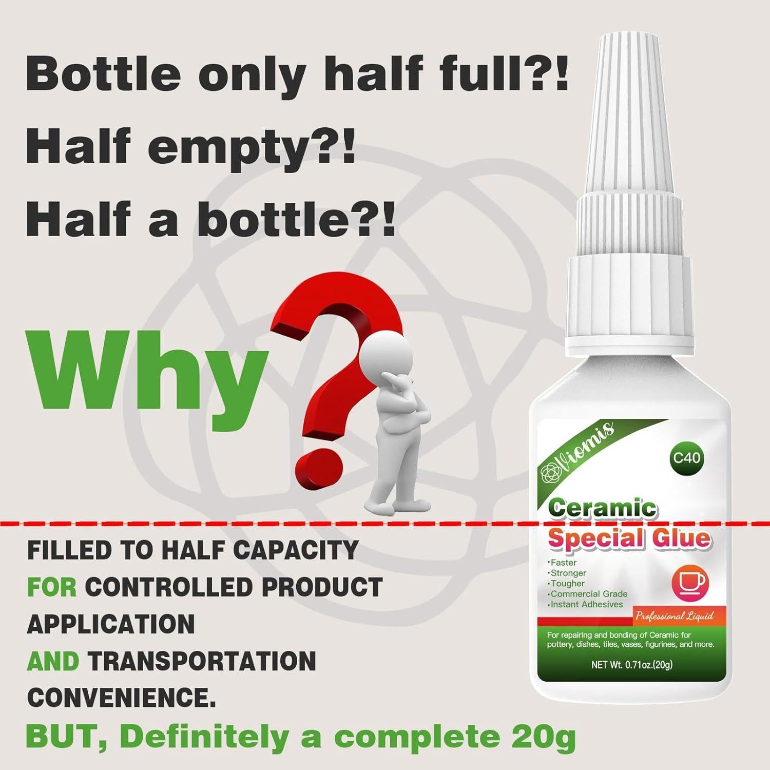 Pegamento Cerámico Viomis 20g - Rápido, Impermeable y Fuerte