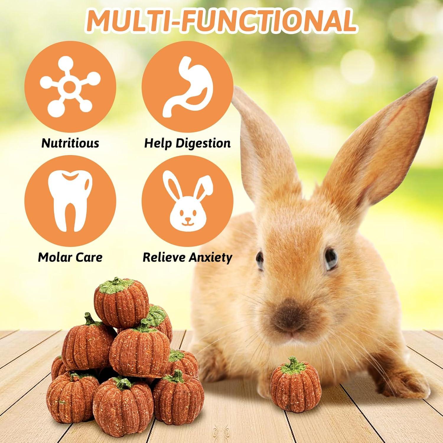 Juguetes para Roer de Calabaza Fhiny - 6 PCS para Conejos y Cuyos