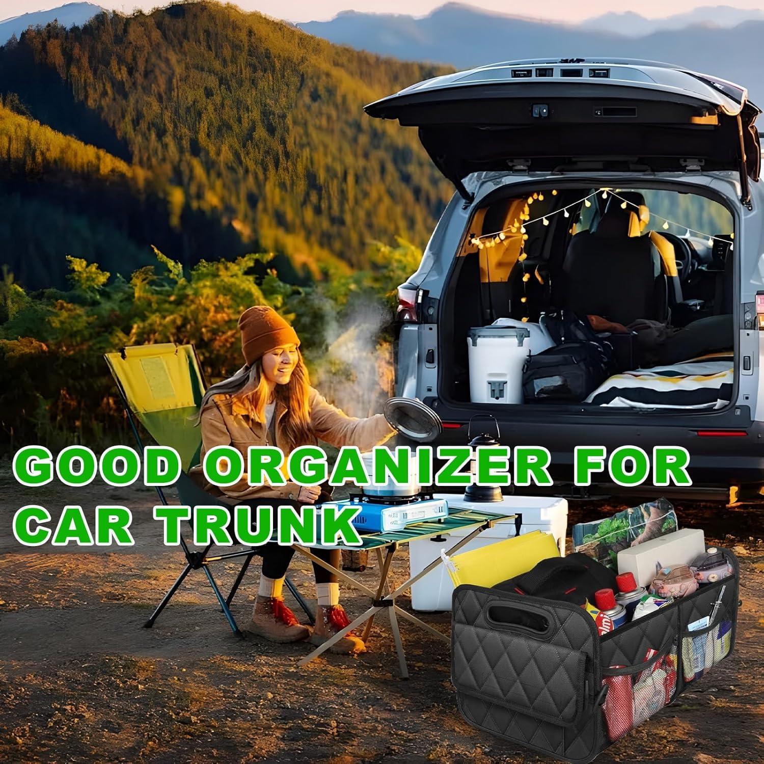 Organizador de Maletero de Coche Sylvil, Tela Oxford, Negro