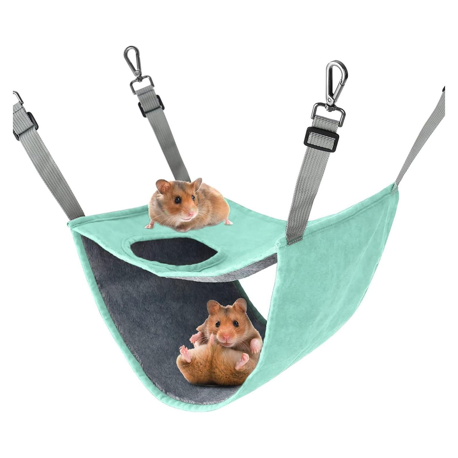 Hamaca Colgante Petmolico para Hámster y Ratas 27.9x21.1cm Verde