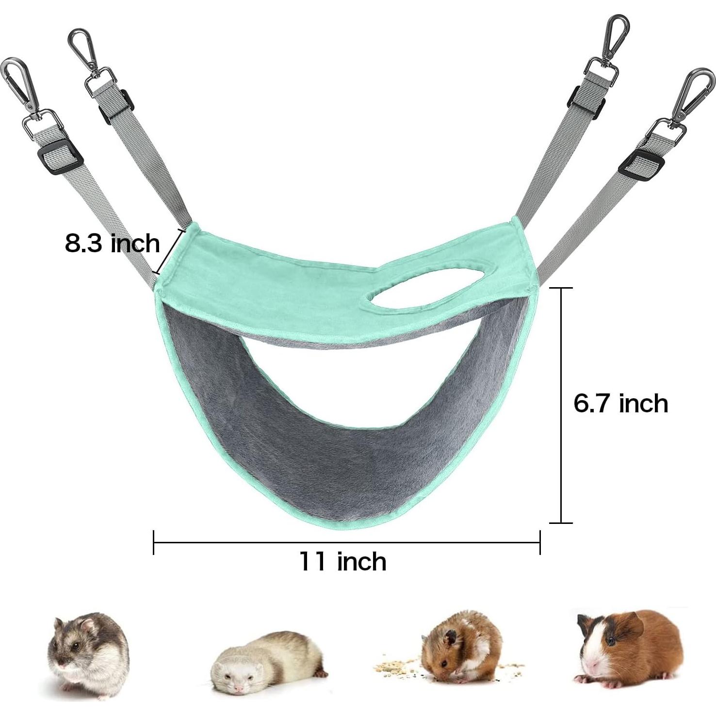Hamaca Colgante Petmolico para Hámster y Ratas 27.9x21.1cm Verde