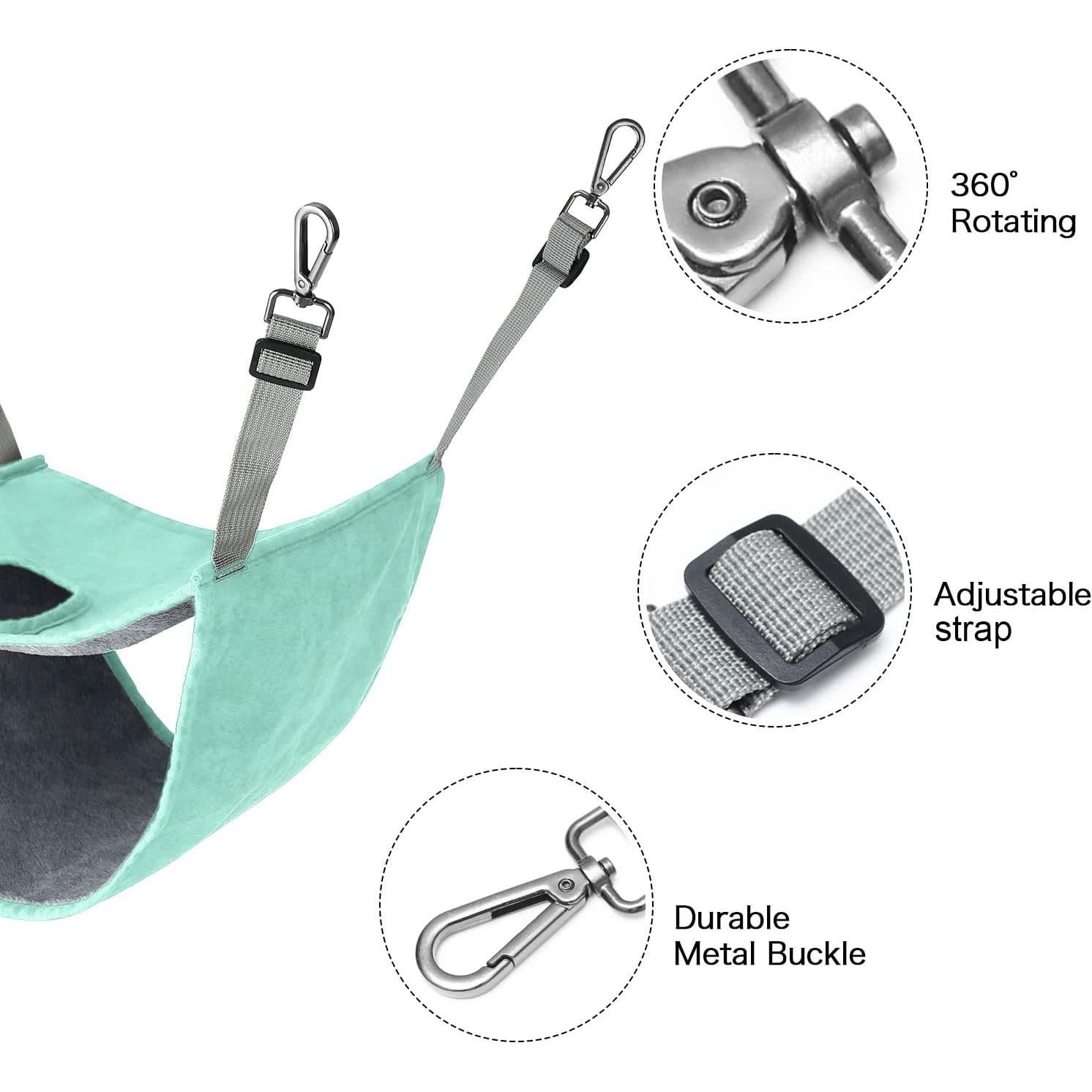 Hamaca Colgante Petmolico para Hámster y Ratas 27.9x21.1cm Verde
